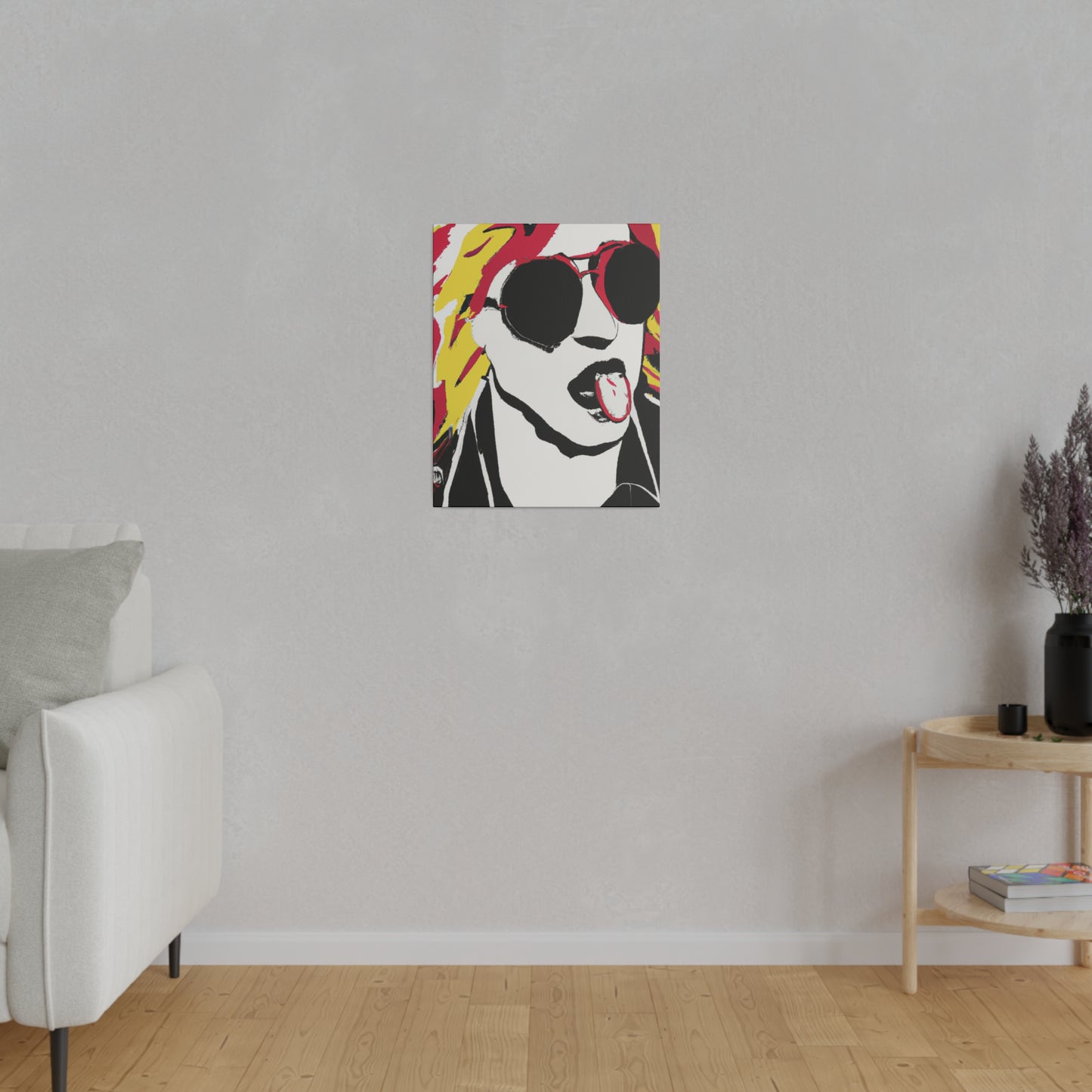 4851A - Rockstar Painting Print | Face | Abstract | Poster | Home Decor | Wall Art | Music Art | Canvas