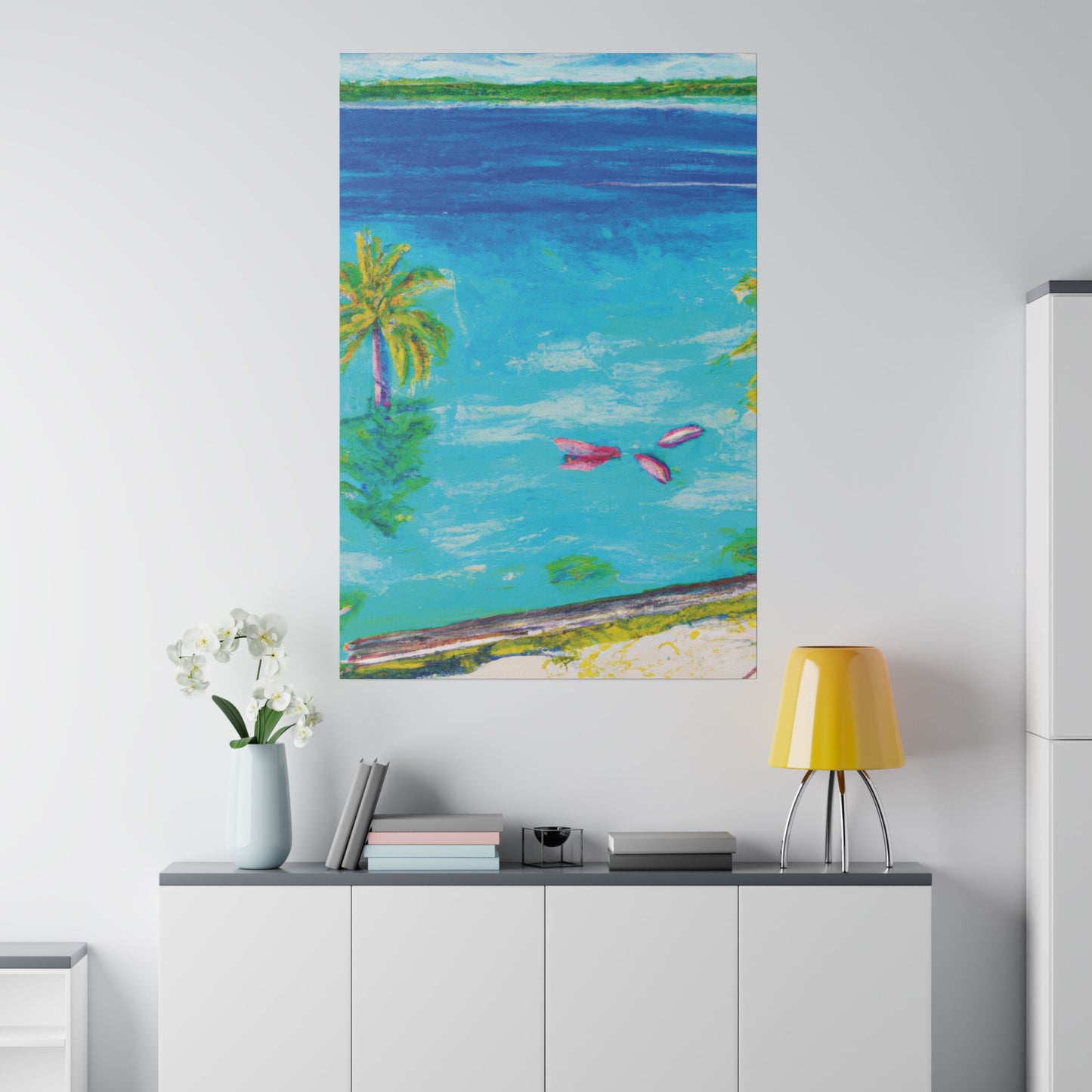 9387Q - Bahamas Ocean Painting Print | Bahamas | Ocean | Beach | Poster | Home Decor | Wall Art | Canvas