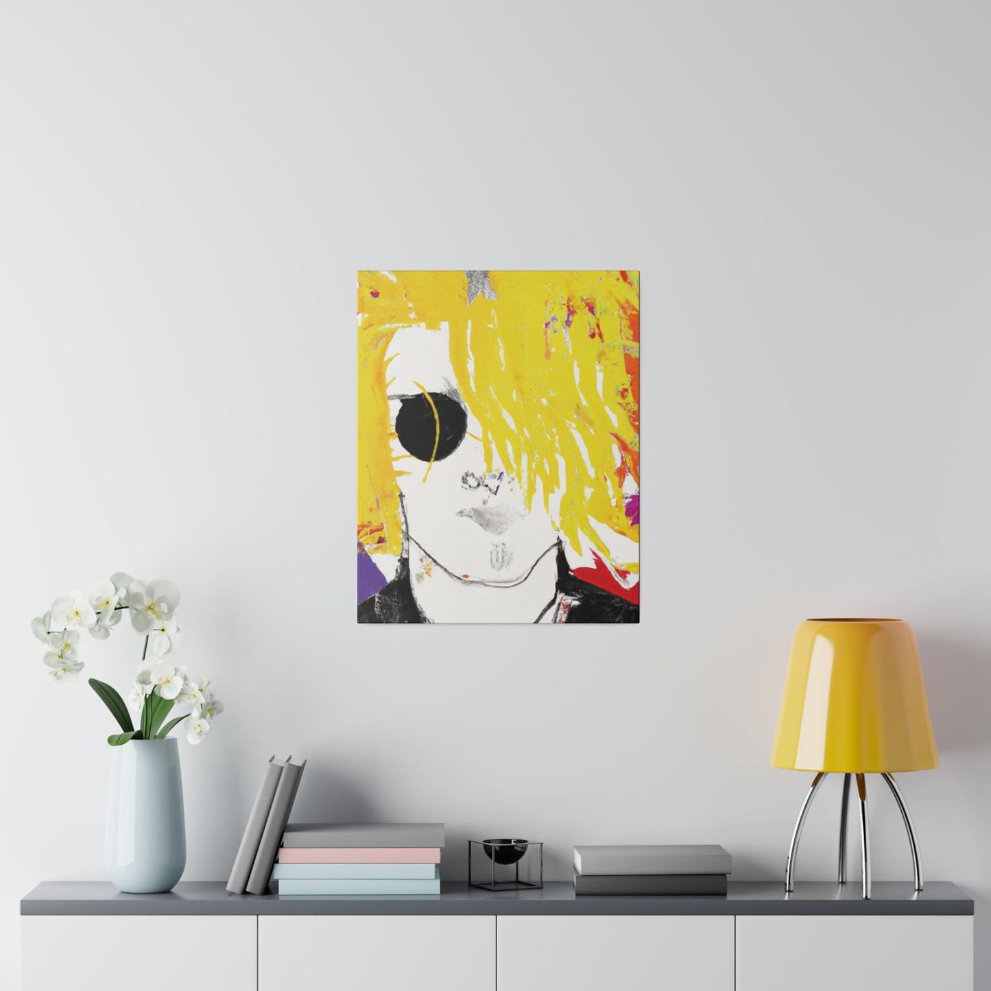 9674T - Rockstar Painting Print | Face | Abstract | Poster | Home Decor | Wall Art | Music Art | Canvas