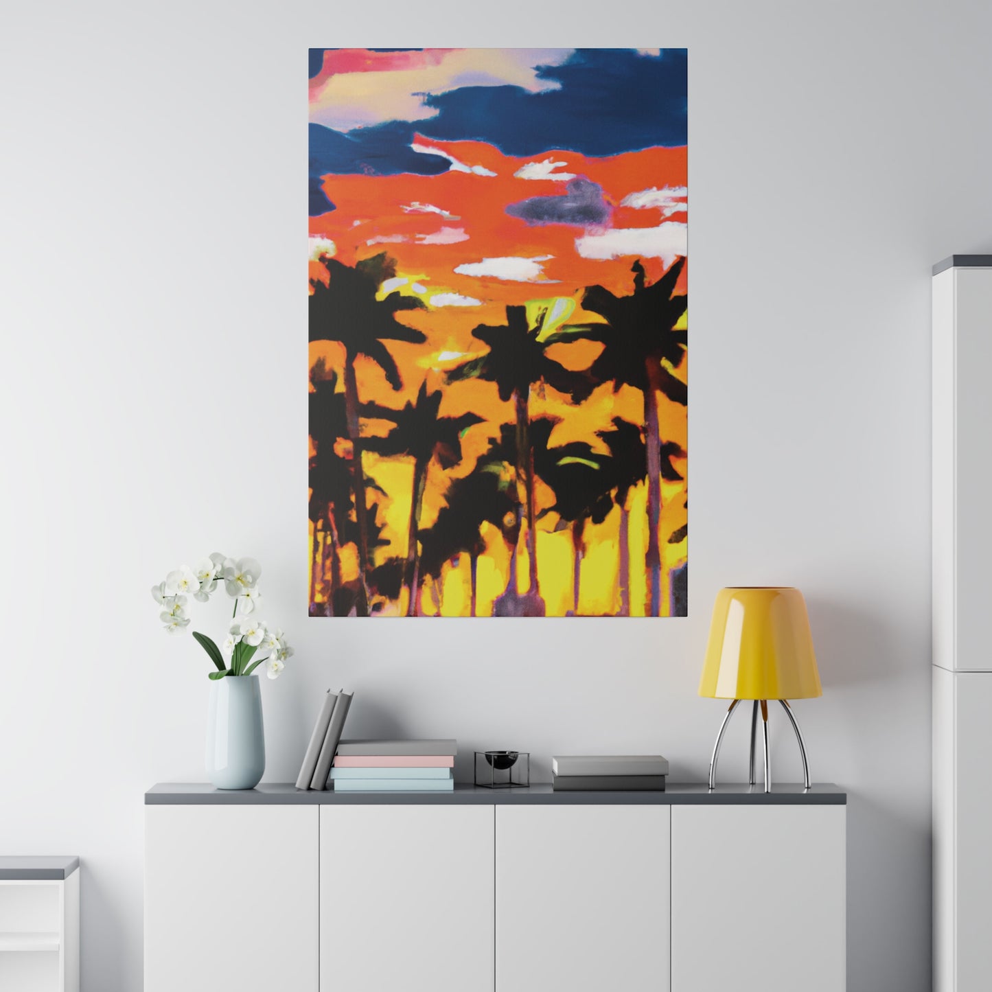 8206A - Miami Beach Sunset Painting Print | Miami | Beach | Sunset | Poster | Home Decor | Wall Art | Canvas