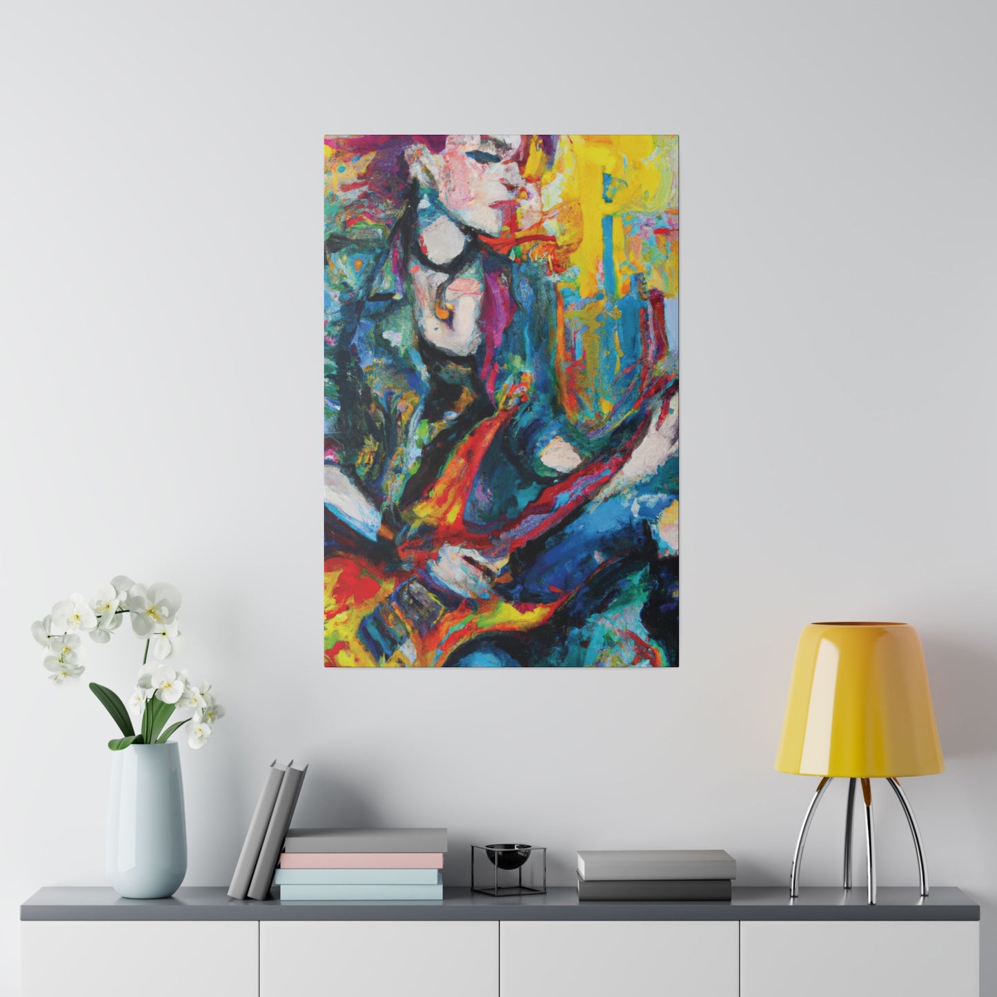 3497T - Rockstar Oil Painting Style Print | Poster | Home Decor | Wall Art | Music Art | Canvas