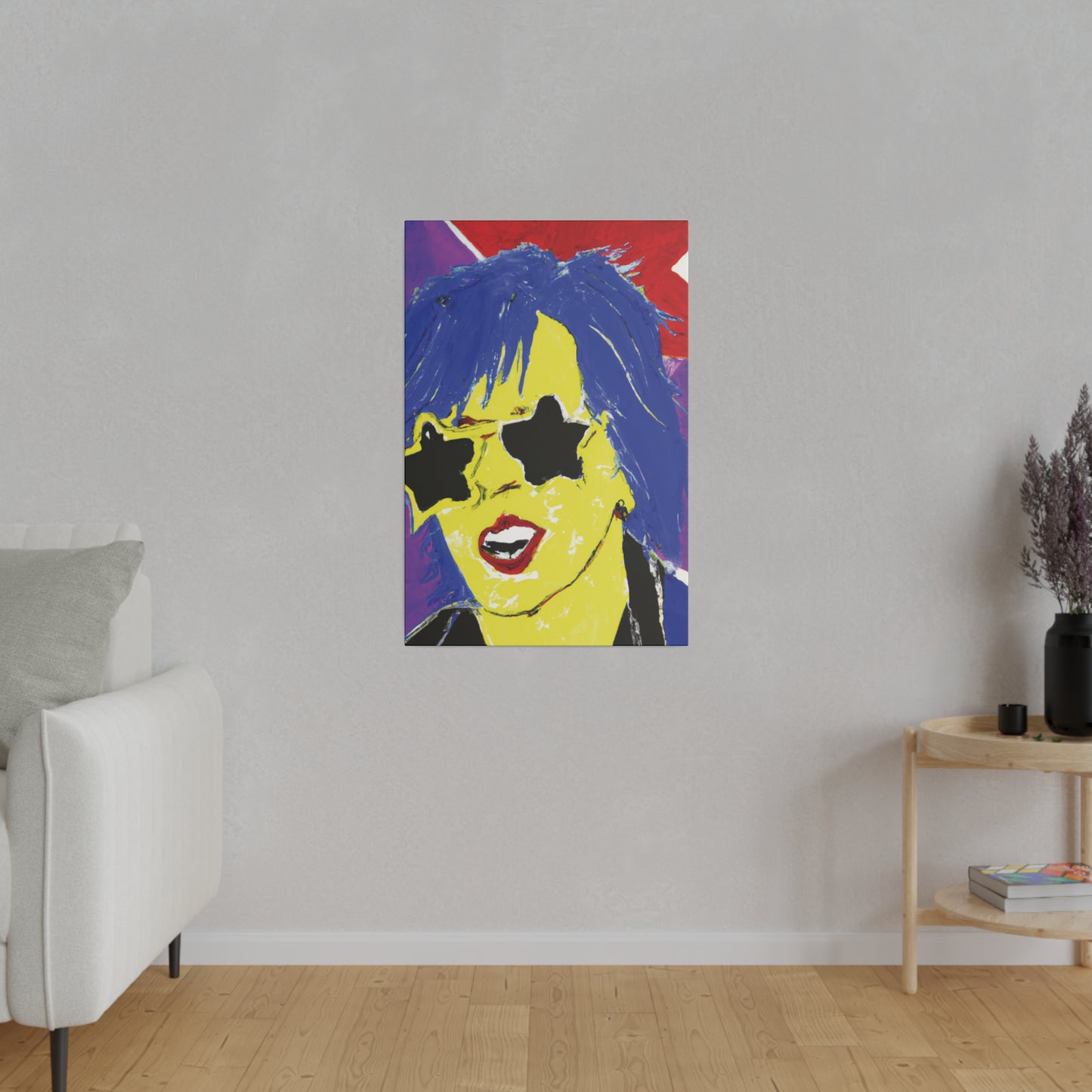 6721Z - Rockstar Painting Print | Face | Abstract | Poster | Home Decor | Wall Art | Music Art | Canvas