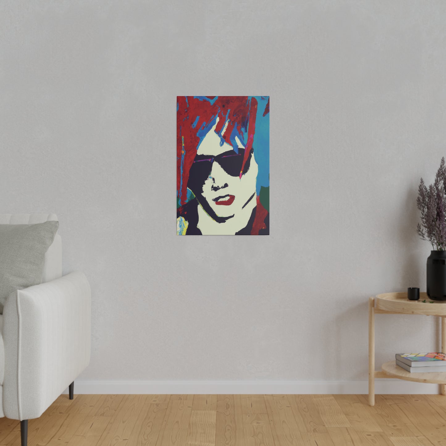 9347K - Rockstar Painting Print | Face | Abstract | Poster | Home Decor | Wall Art | Music Art | Canvas