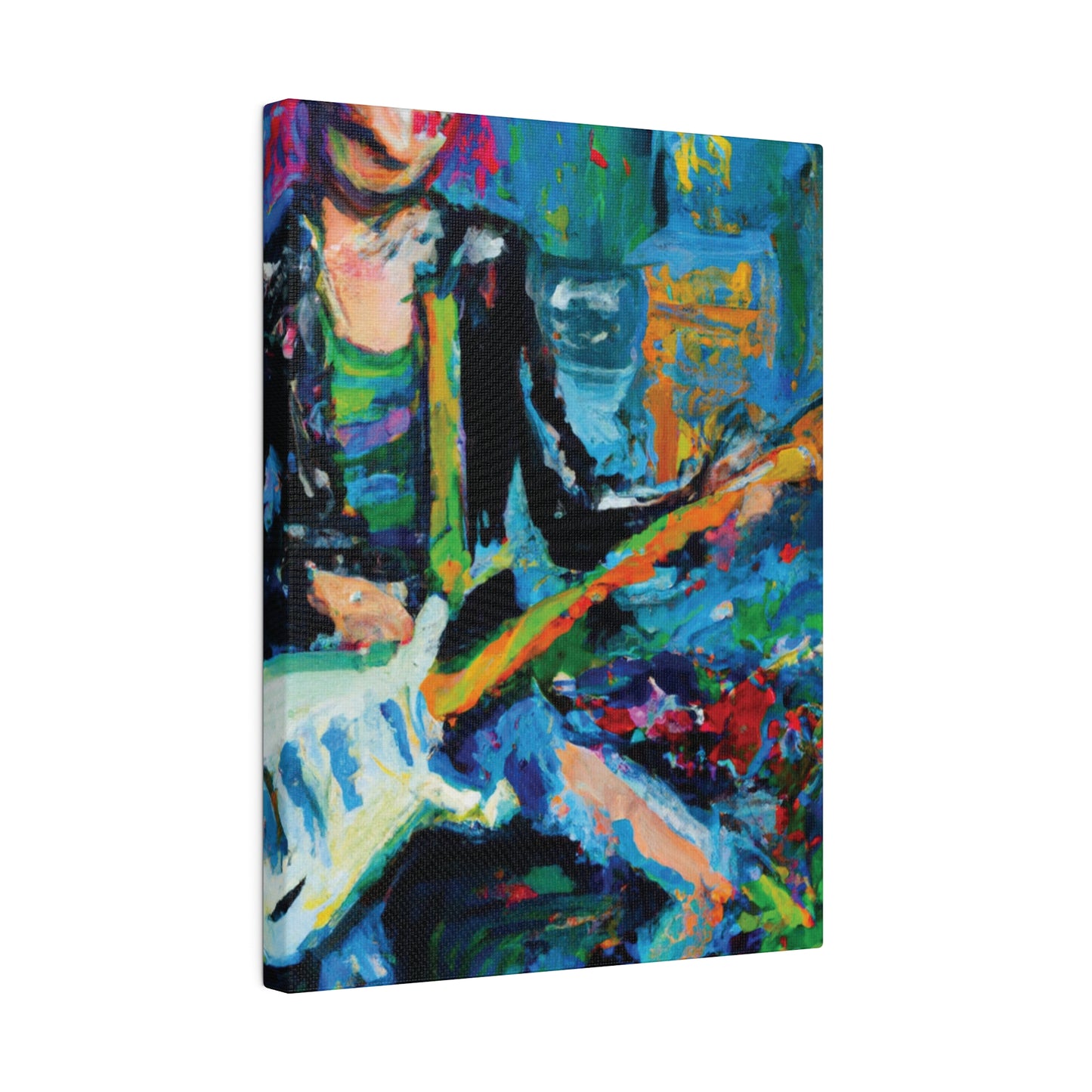 6774A - Rockstar Oil Painting Style Print | Poster | Home Decor | Wall Art | Music Art | Canvas