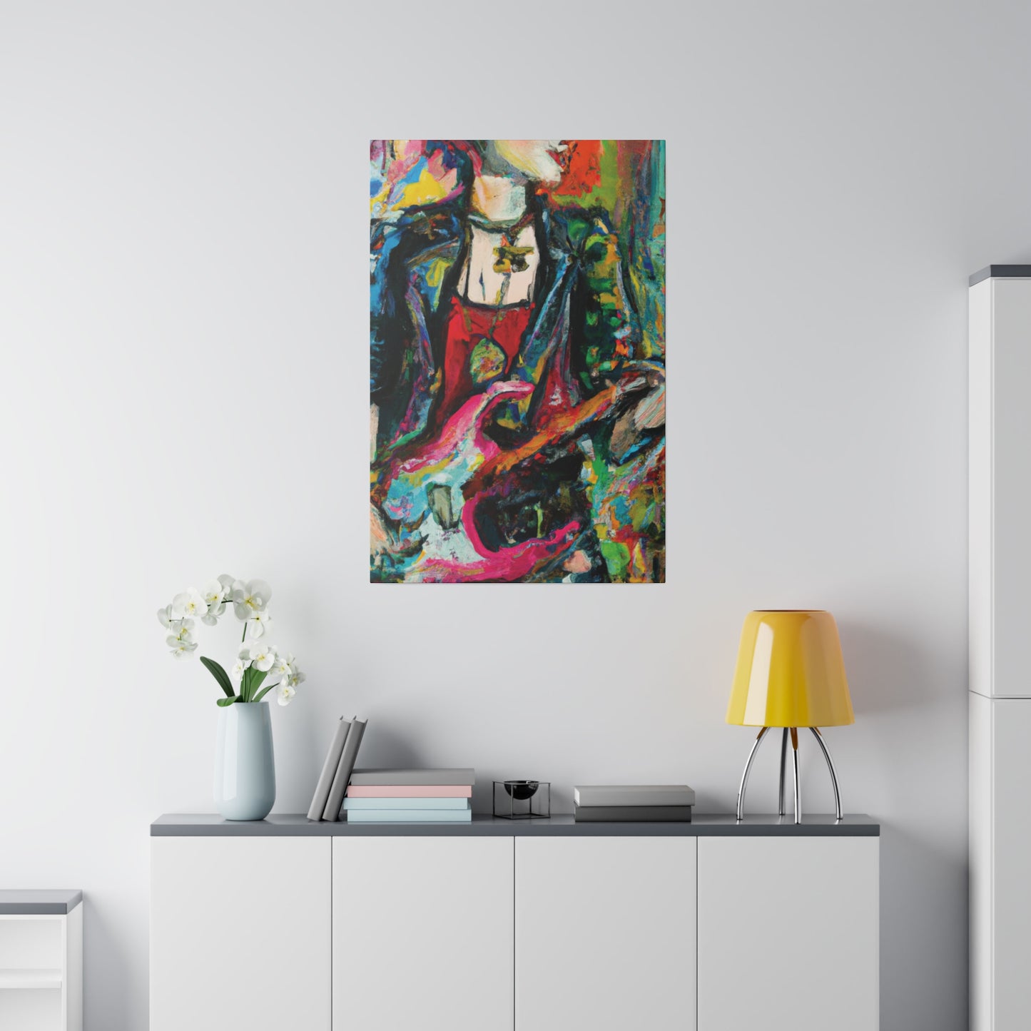 4558Z - Rockstar Oil Painting Style Print | Poster | Home Decor | Wall Art | Music Art | Canvas