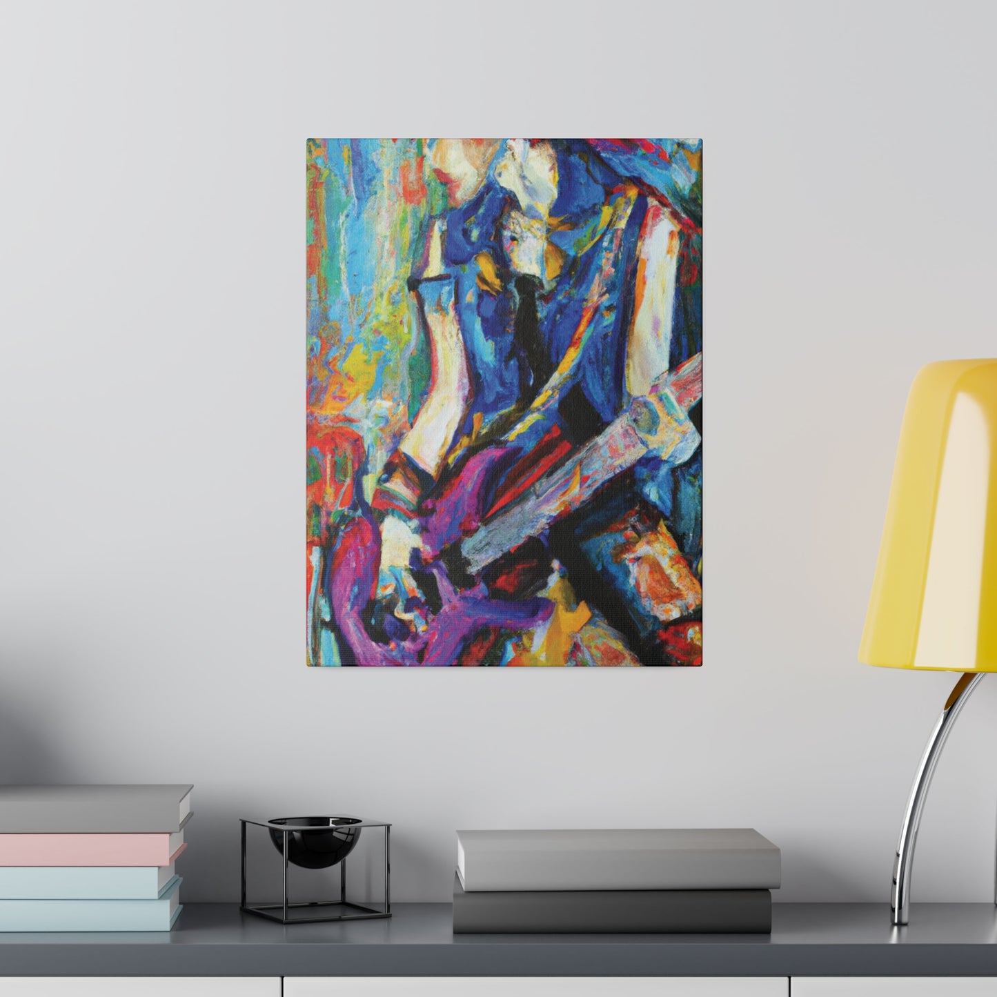 3886Z - Rockstar Oil Painting Style Print | Poster | Home Decor | Wall Art | Music Art | Canvas