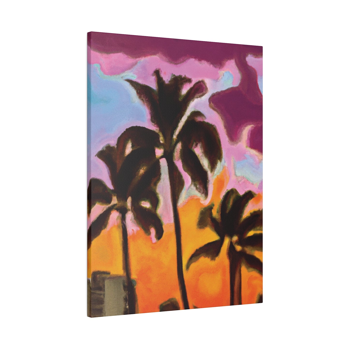 6721C - Miami Beach Sunset Painting Print | Miami | Beach | Sunset | Poster | Home Decor | Wall Art | Canvas