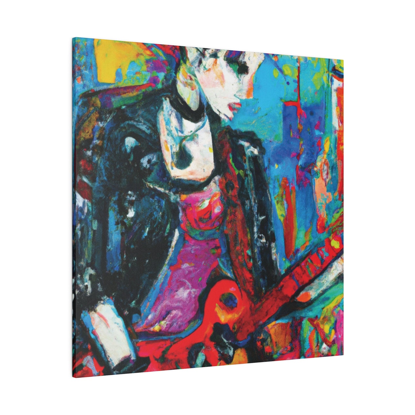 9051F - Rockstar Oil Painting Style Print | Poster | Home Decor | Wall Art | Music Art | Canvas