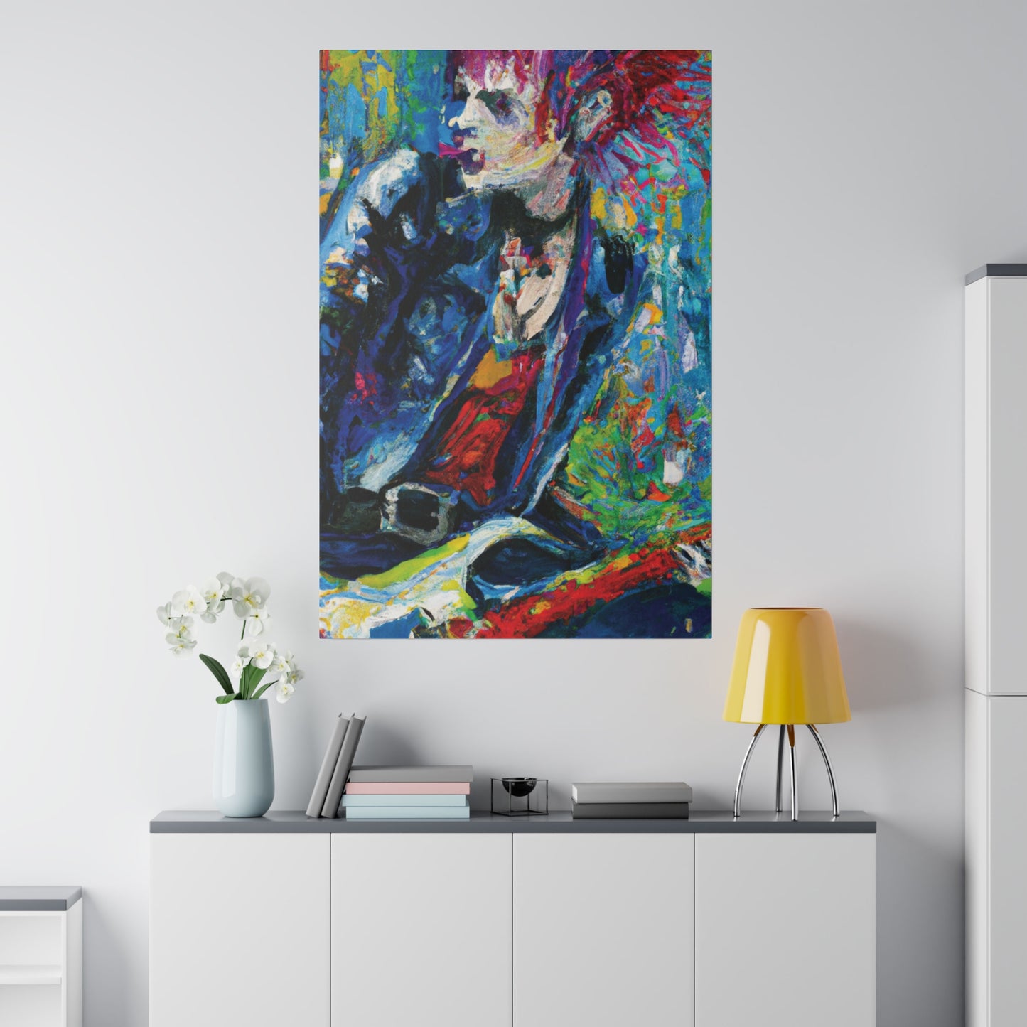 4672G - Rockstar Oil Painting Style Print | Poster | Home Decor | Wall Art | Music Art | Canvas