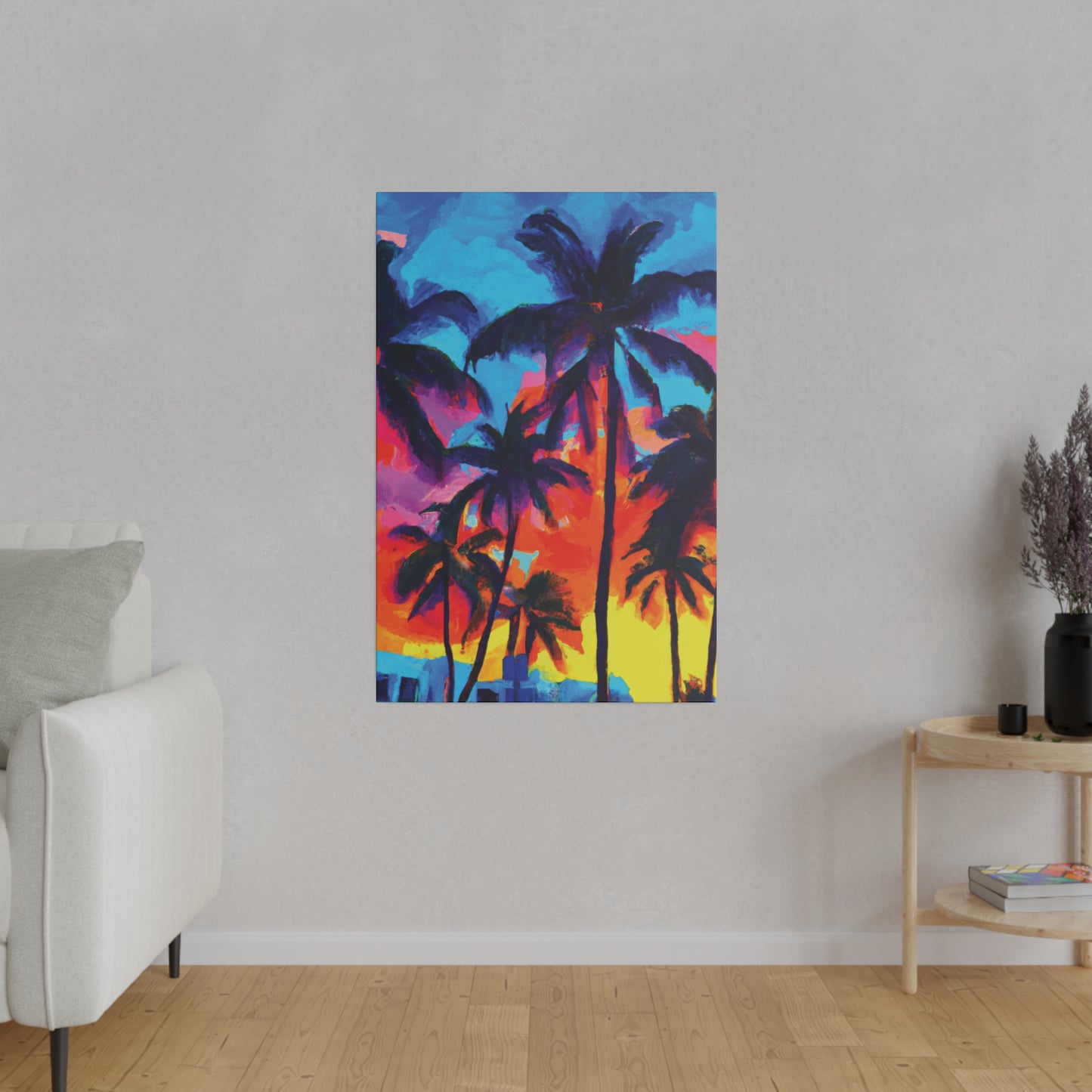 4672F - Miami Beach Sunset Painting Print | Miami | Beach | Sunset | Poster | Home Decor | Wall Art | Canvas
