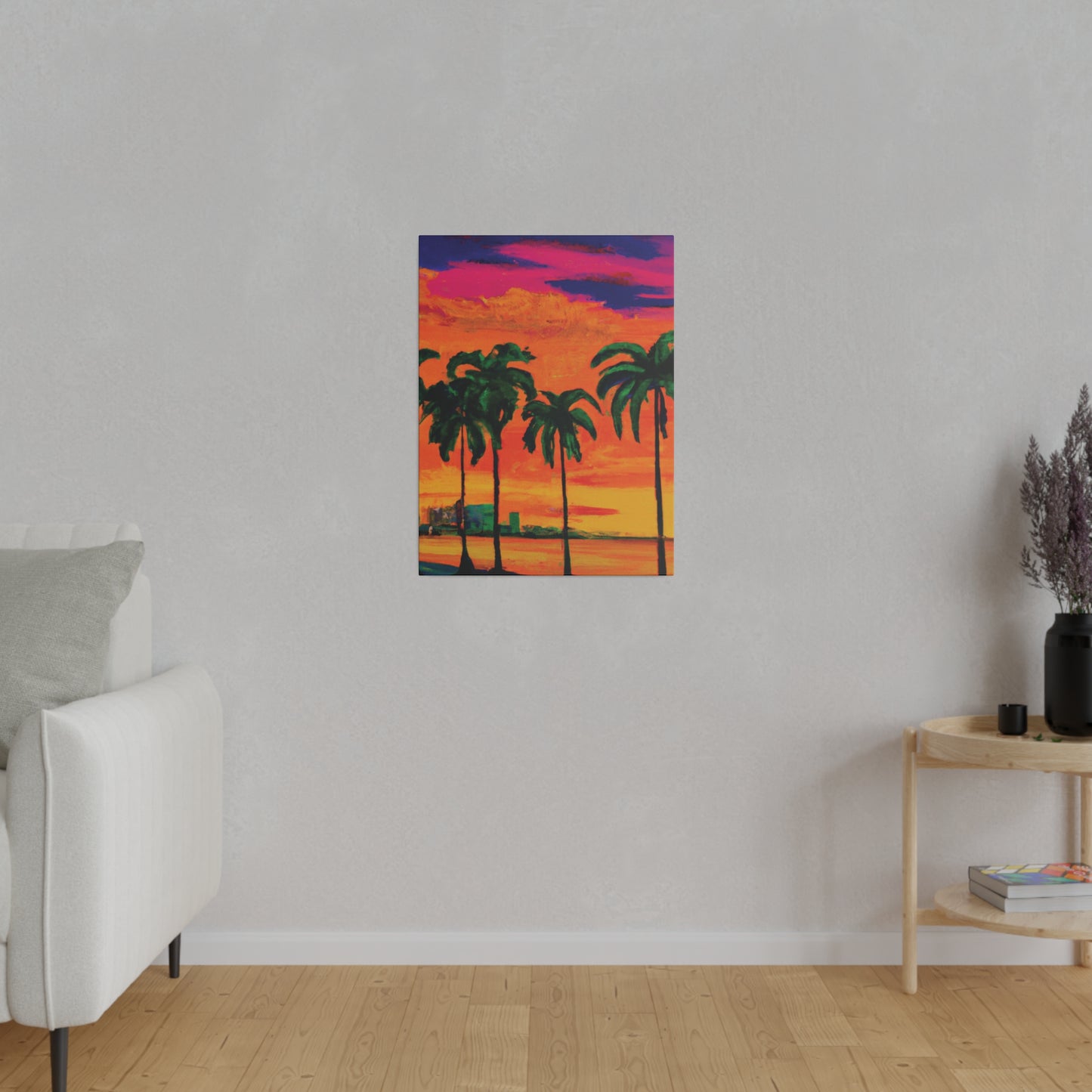 7389Y - Miami Beach Sunset Painting Print | Miami | Beach | Sunset | Poster | Home Decor | Wall Art | Canvas