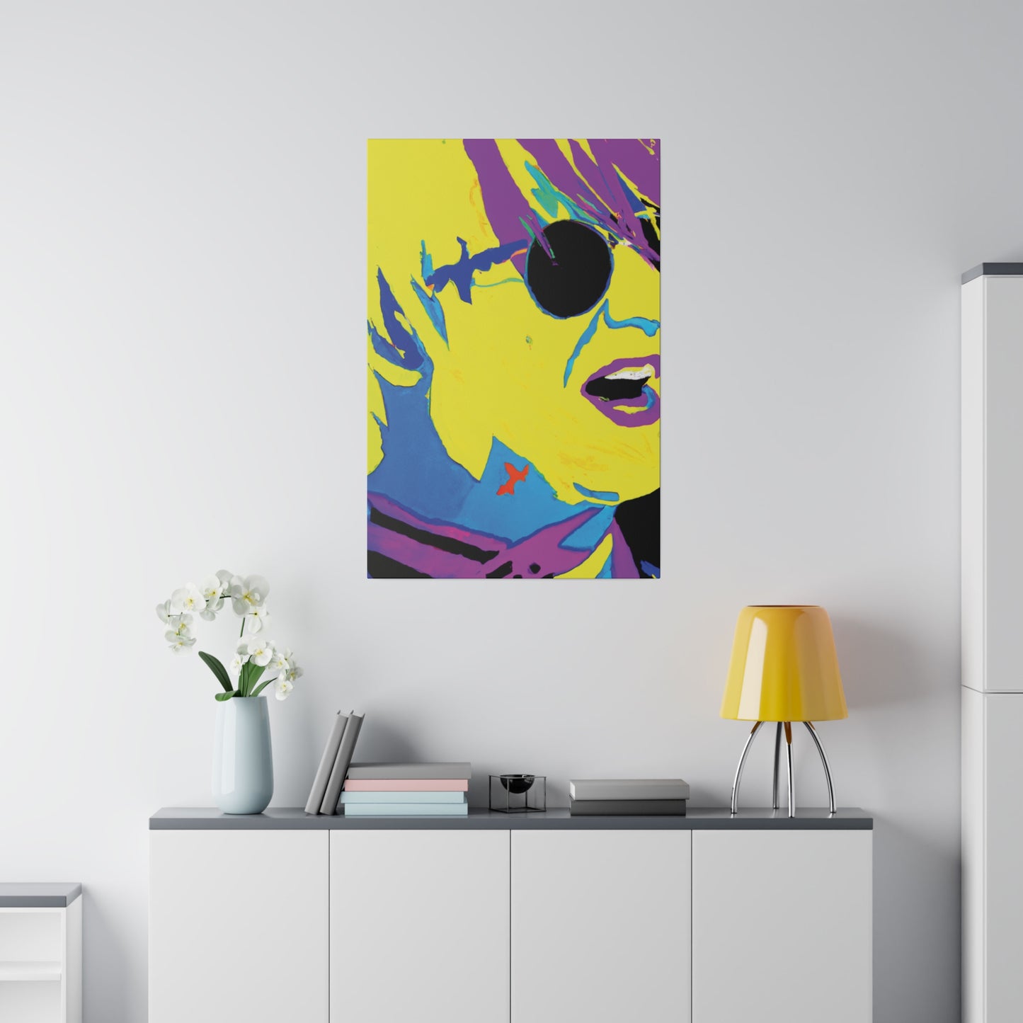 8129K - Rockstar Painting Print | Face | Abstract | Poster | Home Decor | Wall Art | Music Art | Canvas