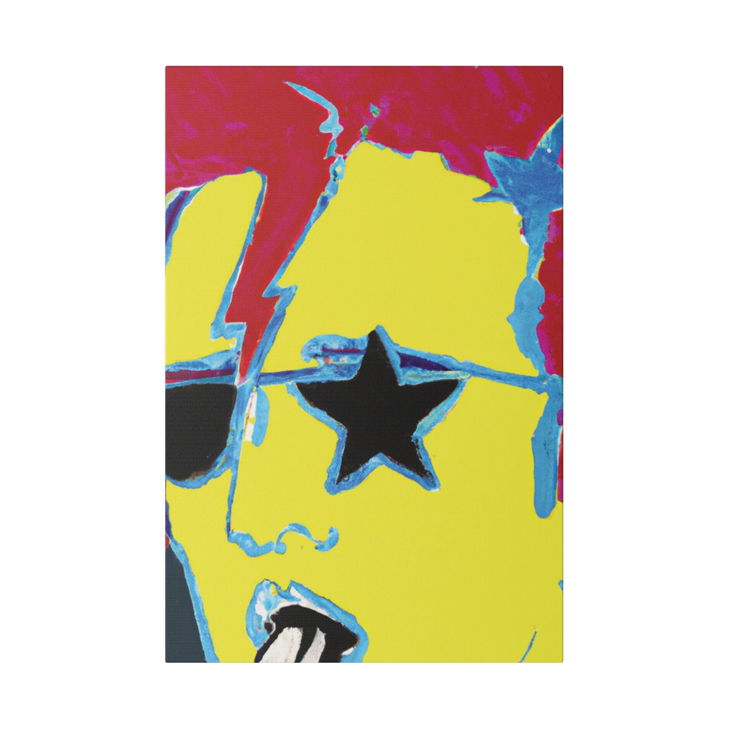 1454X - Rockstar Painting Print | Face | Abstract | Poster | Home Decor | Wall Art | Music Art | Canvas