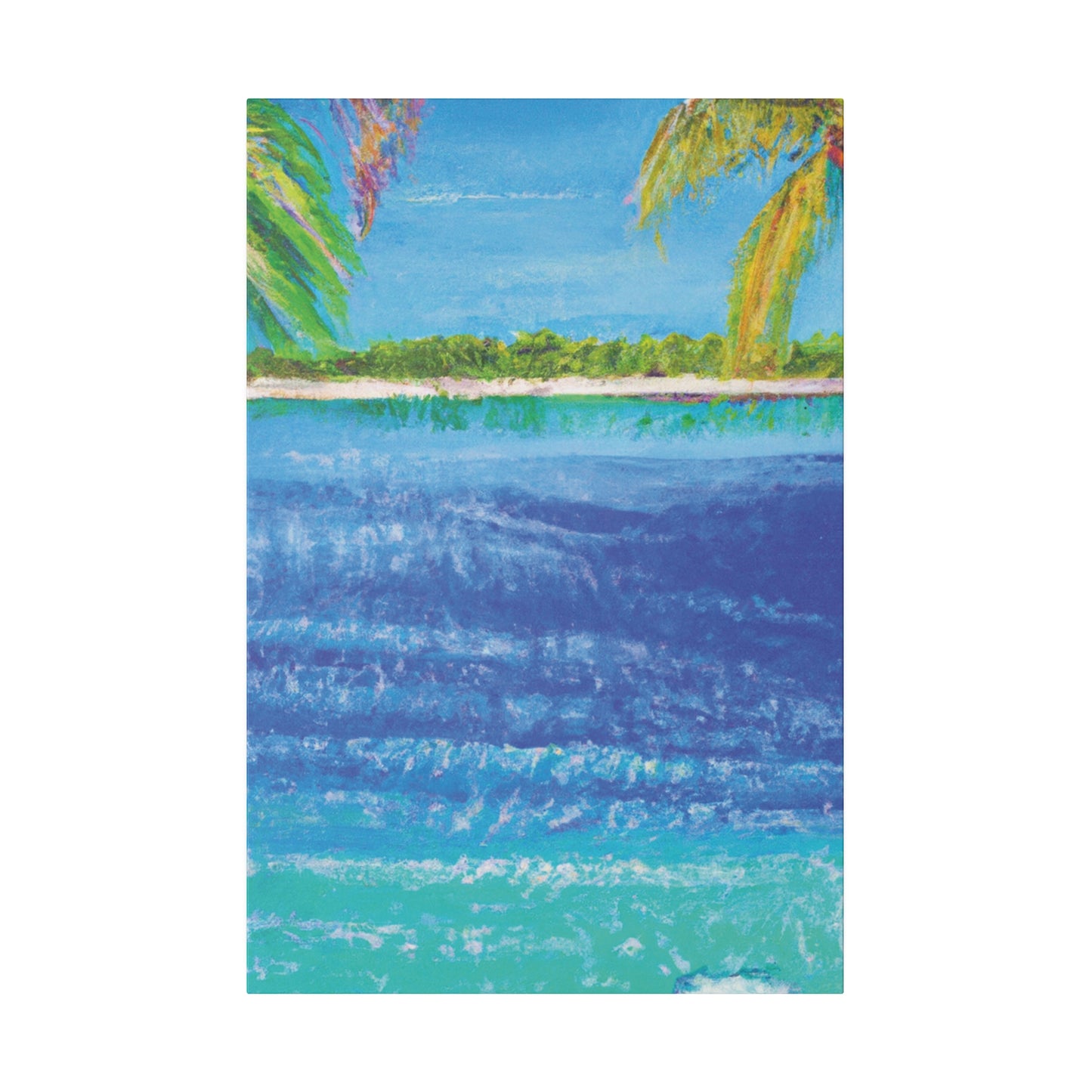 5045T - Bahamas Ocean Painting Print | Bahamas | Ocean | Beach | Poster | Home Decor | Wall Art | Canvas