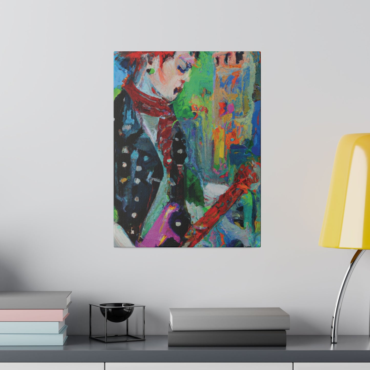 9721W - Rockstar Oil Painting Style Print | Poster | Home Decor | Wall Art | Music Art | Canvas