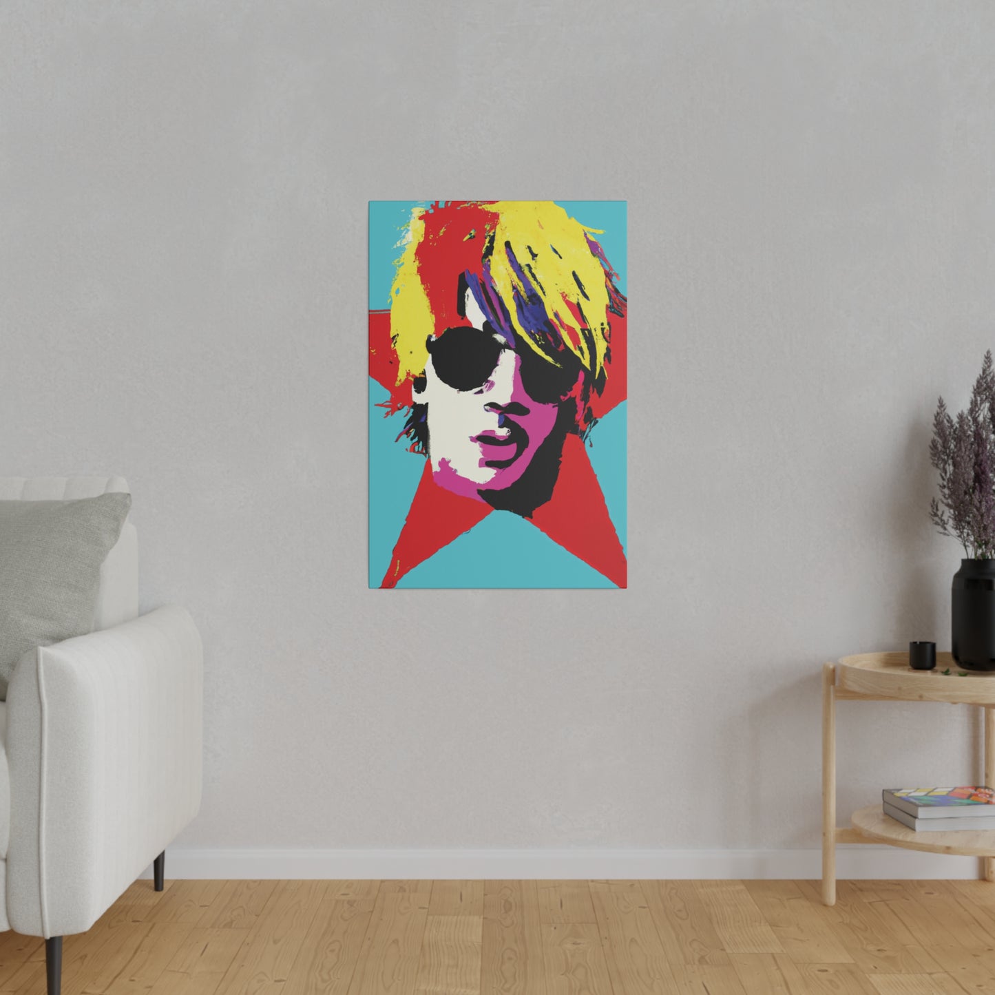 7442Q - Rockstar Painting Print | Face | Abstract | Poster | Home Decor | Wall Art | Music Art | Canvas