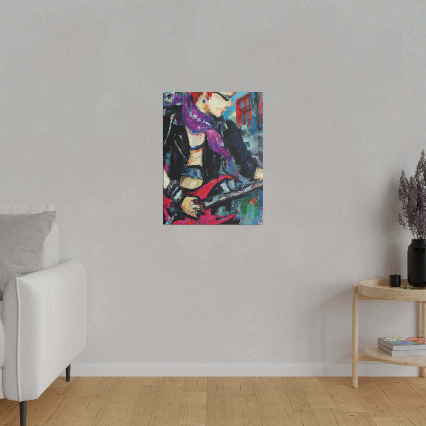 208D - Rockstar Oil Painting Style Print | Poster | Home Decor | Wall Art | Music Art | Canvas