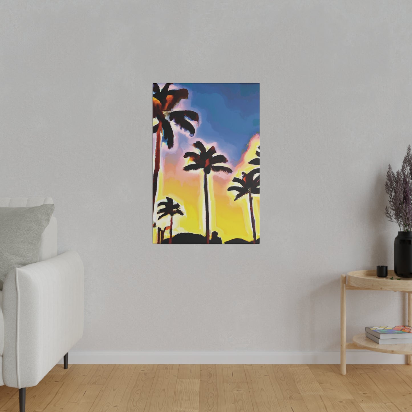 3437Q - Miami Beach Sunset Painting Print | Miami | Beach | Sunset | Poster | Home Decor | Wall Art | Canvas