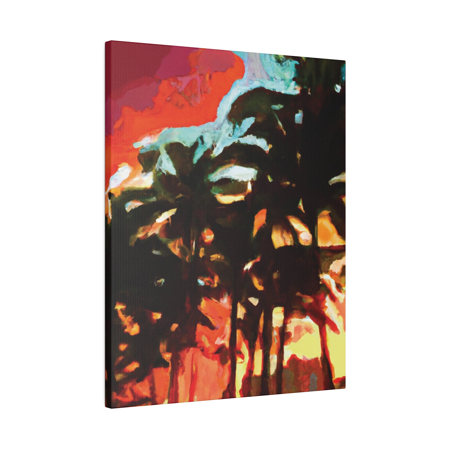 4052W - Miami Beach Sunset Painting Print | Miami | Beach | Sunset | Poster | Home Decor | Wall Art | Canvas