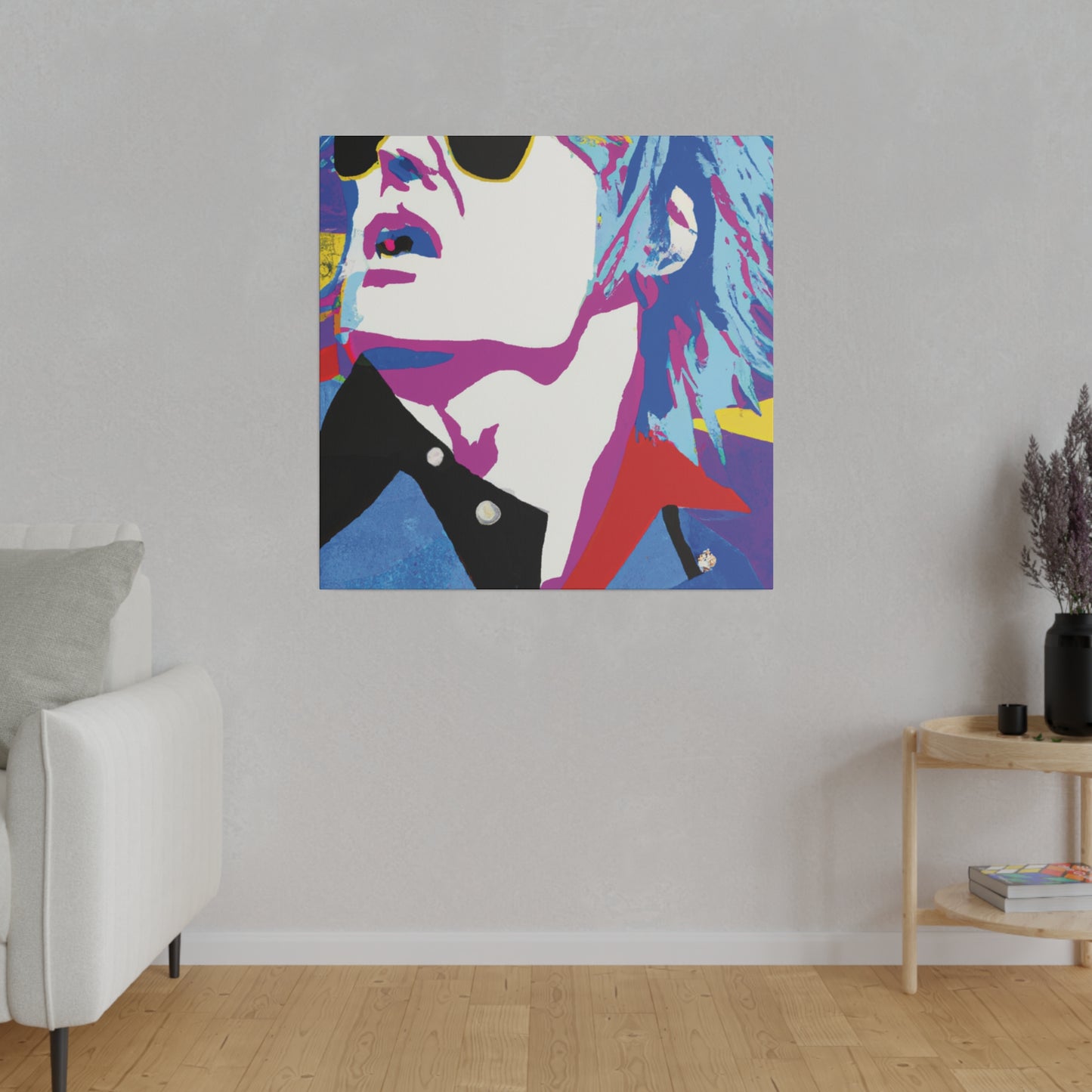 2808M - Rockstar Painting Print | Face | Abstract | Poster | Home Decor | Wall Art | Music Art | Canvas