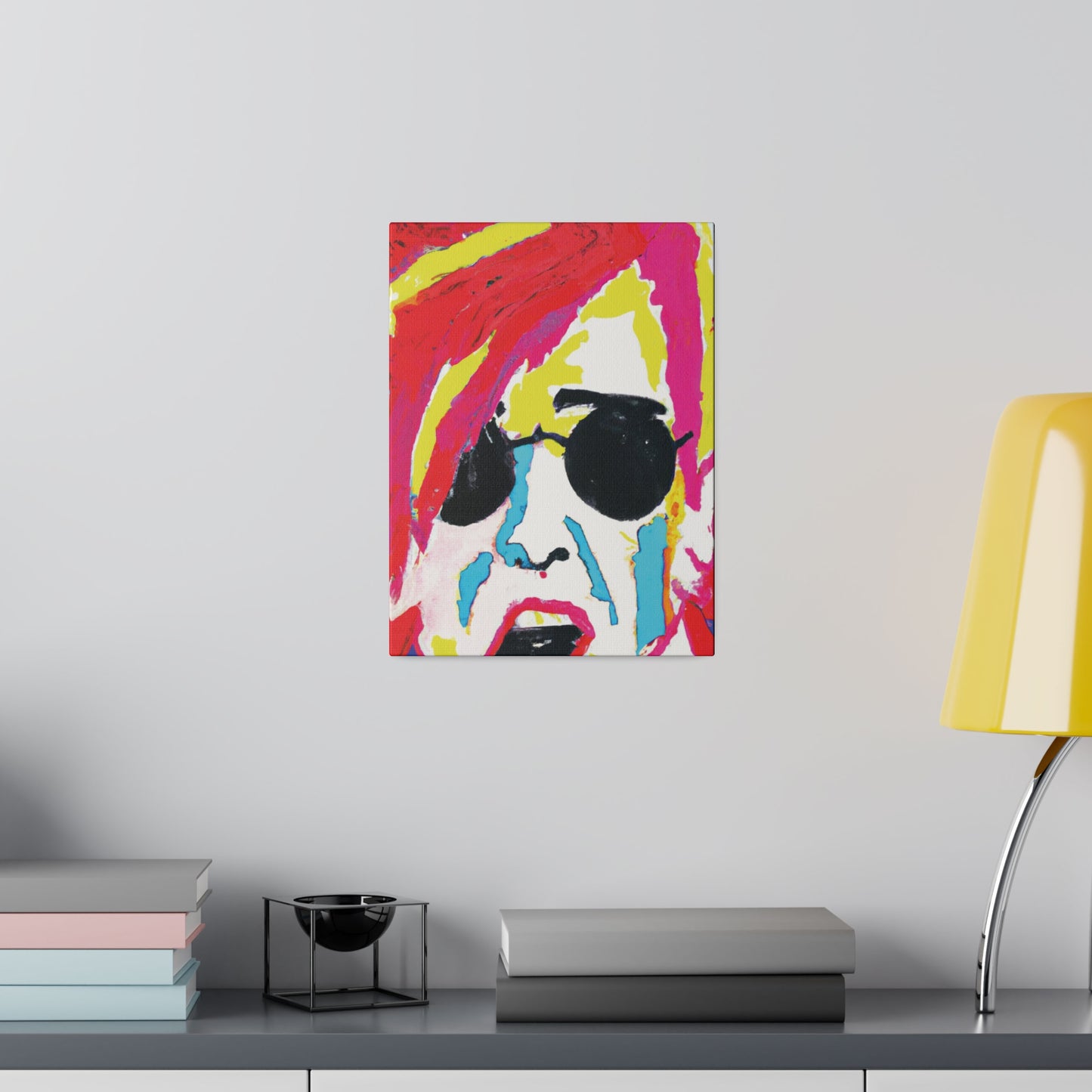 5397K - Rockstar Painting Print | Face | Abstract | Poster | Home Decor | Wall Art | Music Art | Canvas