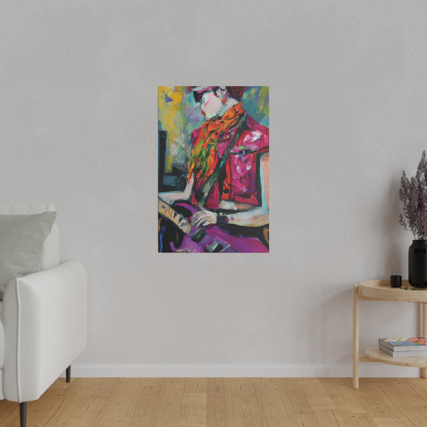 9053L - Rockstar Oil Painting Style Print | Poster | Home Decor | Wall Art | Music Art | Canvas