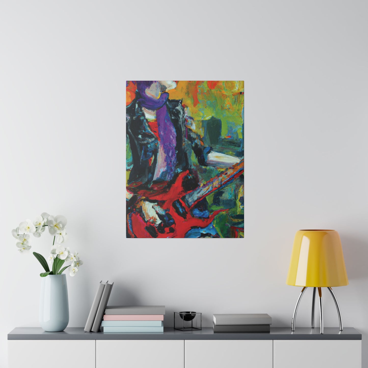 9823K - Rockstar Oil Painting Style Print | Poster | Home Decor | Wall Art | Music Art | Canvas