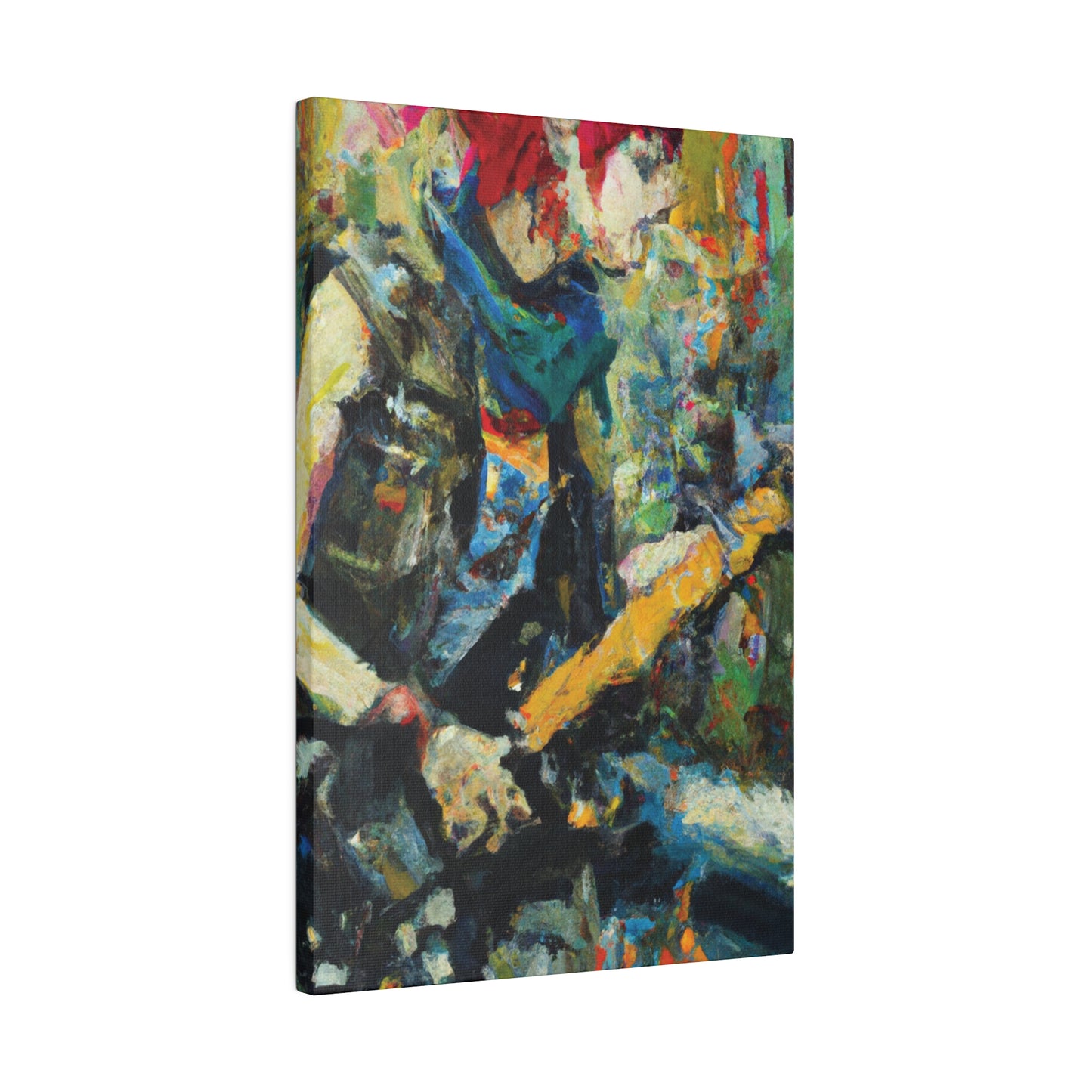 3758W - Rockstar Oil Painting Style Print | Poster | Home Decor | Wall Art | Music Art | Canvas