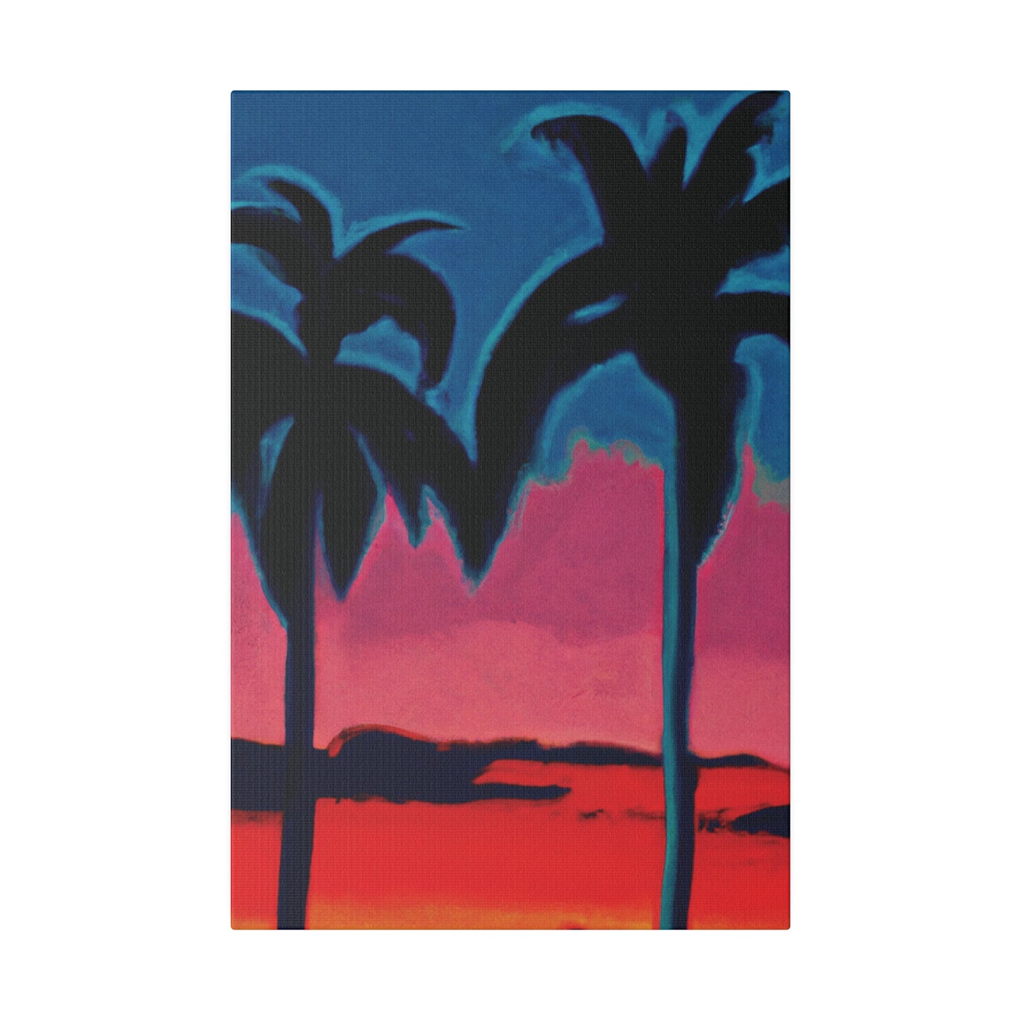 2545B - Miami Beach Sunset Painting Print | Miami | Beach | Sunset | Poster | Home Decor | Wall Art | Canvas