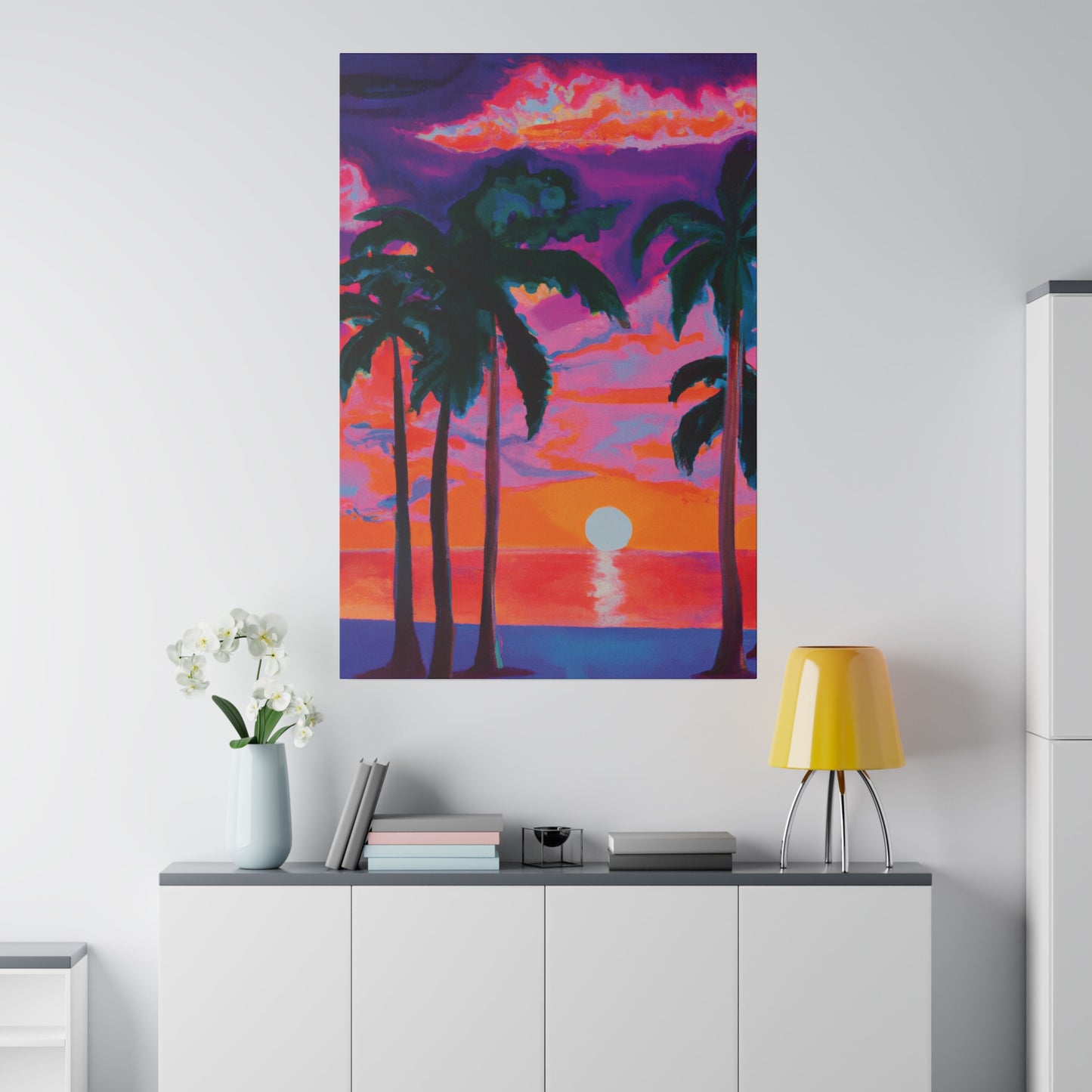 2189Z - Miami Beach Sunset Painting Print | Miami | Beach | Sunset | Poster | Home Decor | Wall Art | Canvas