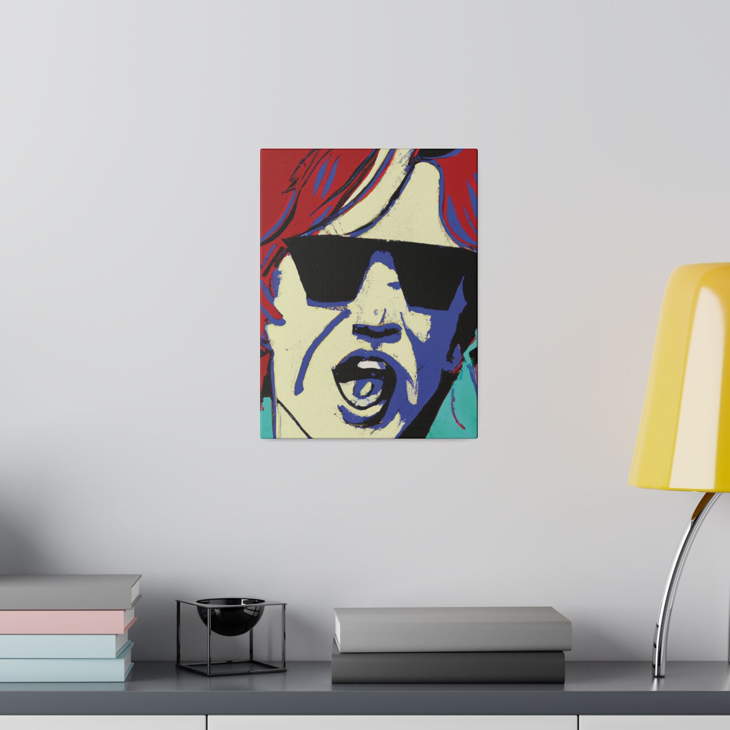 3245Z - Rockstar Painting Print | Face | Abstract | Poster | Home Decor | Wall Art | Music Art | Canvas