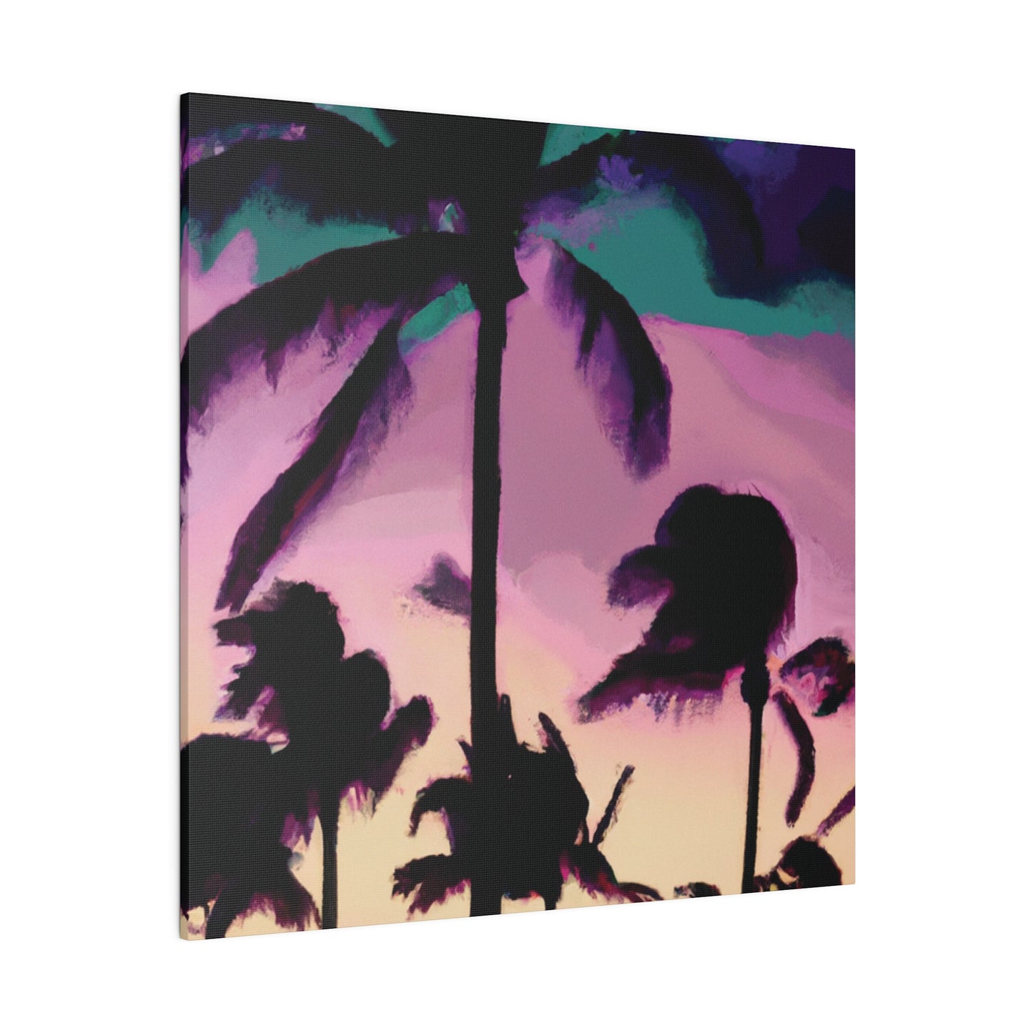 3258K - Miami Beach Sunset Painting Print | Miami | Beach | Sunset | Poster | Home Decor | Wall Art | Canvas