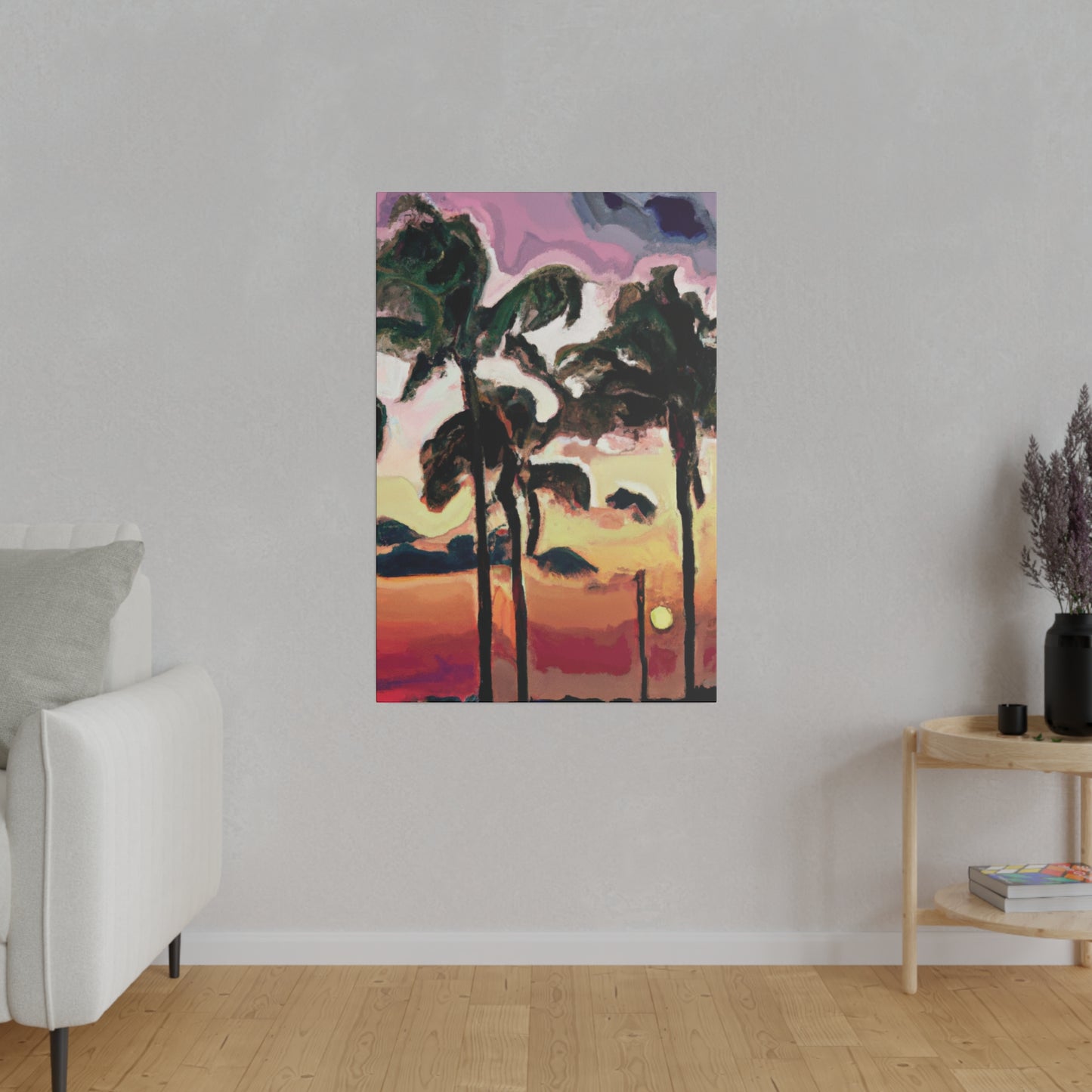 8274F - Miami Beach Sunset Painting Print | Miami | Beach | Sunset | Poster | Home Decor | Wall Art | Canvas