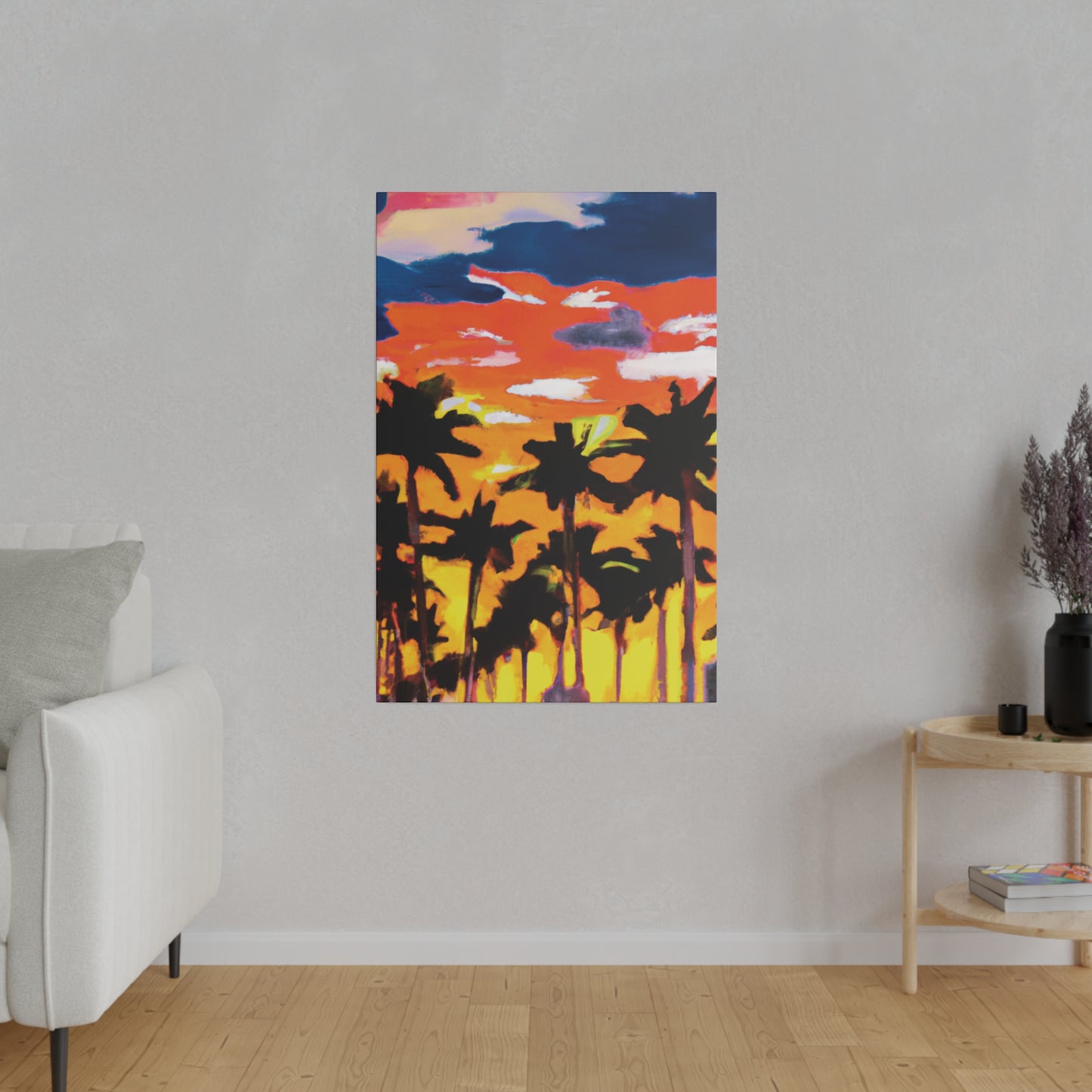 8206A - Miami Beach Sunset Painting Print | Miami | Beach | Sunset | Poster | Home Decor | Wall Art | Canvas