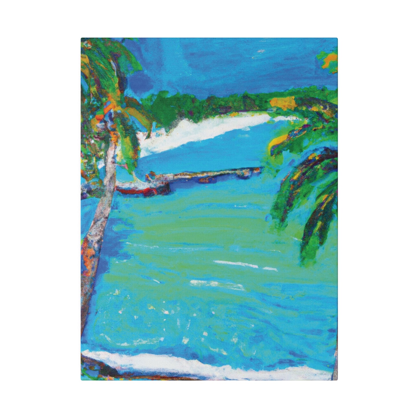 2499M - Bahamas Ocean Painting Print | Bahamas | Ocean | Beach | Poster | Home Decor | Wall Art | Canvas