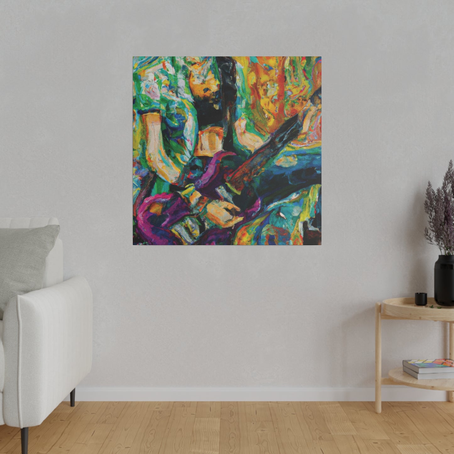 7362Z - Rockstar Oil Painting Style Print | Poster | Home Decor | Wall Art | Music Art | Canvas