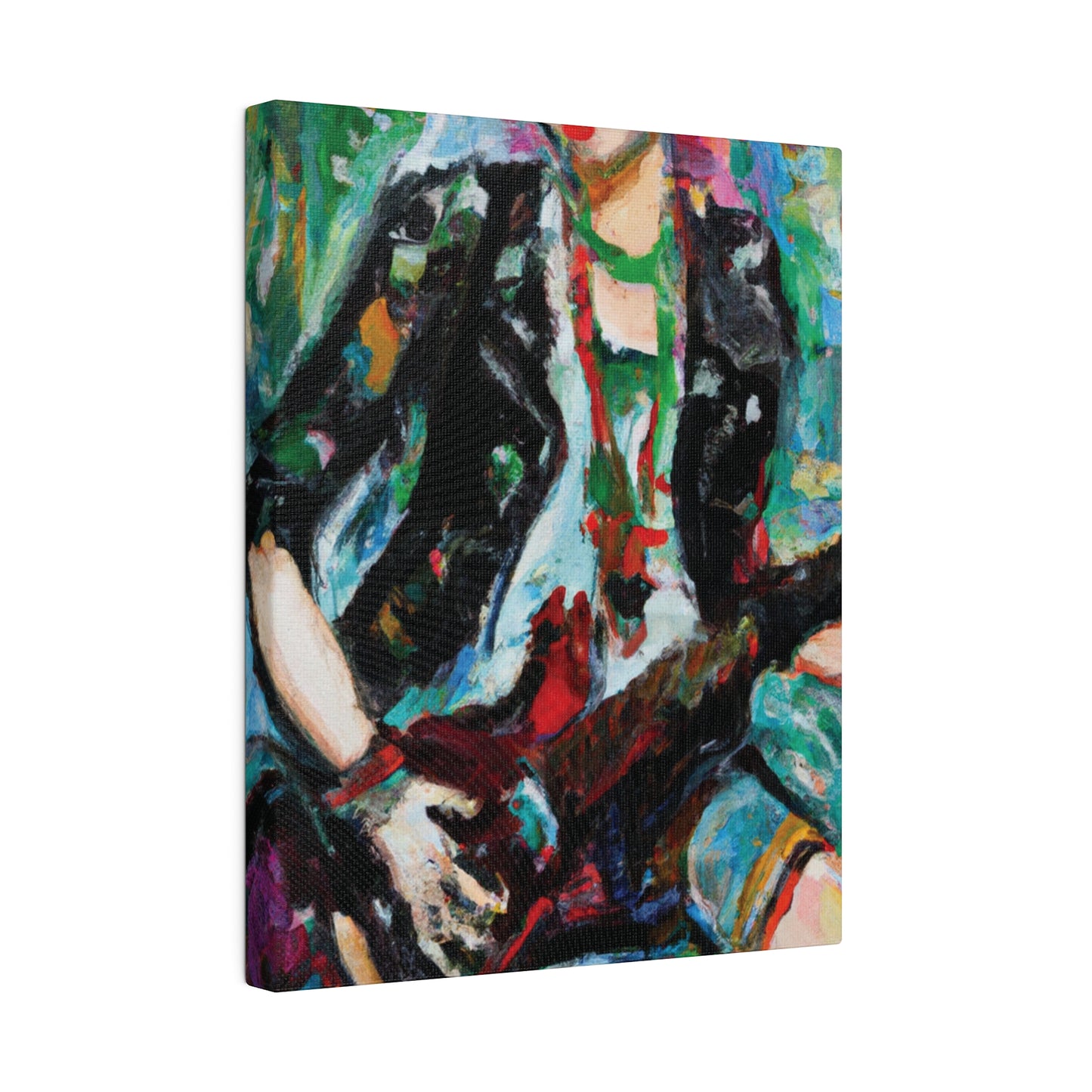 6789Z - Rockstar Oil Painting Style Print | Poster | Home Decor | Wall Art | Music Art | Canvas