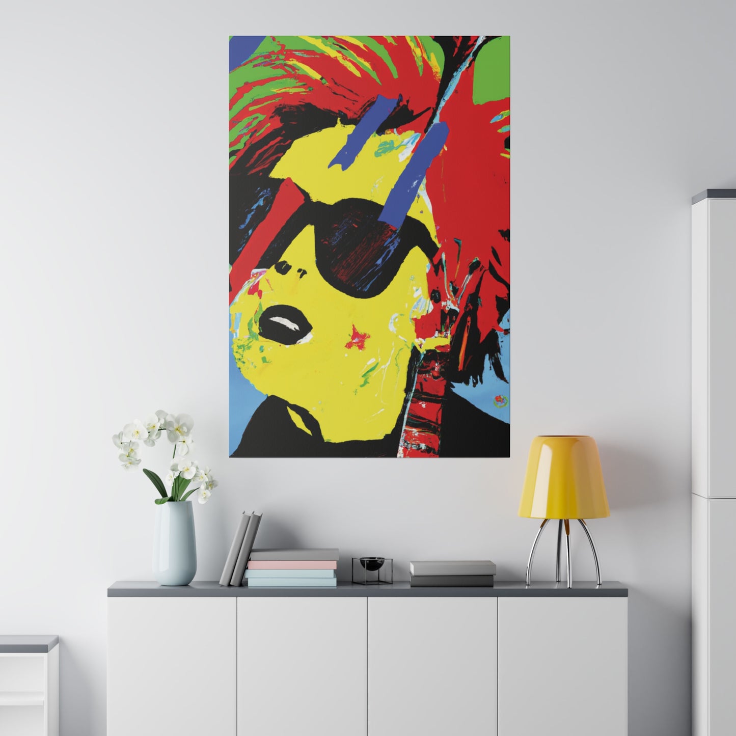 7482U - Rockstar Painting Print | Face | Abstract | Poster | Home Decor | Wall Art | Music Art | Canvas