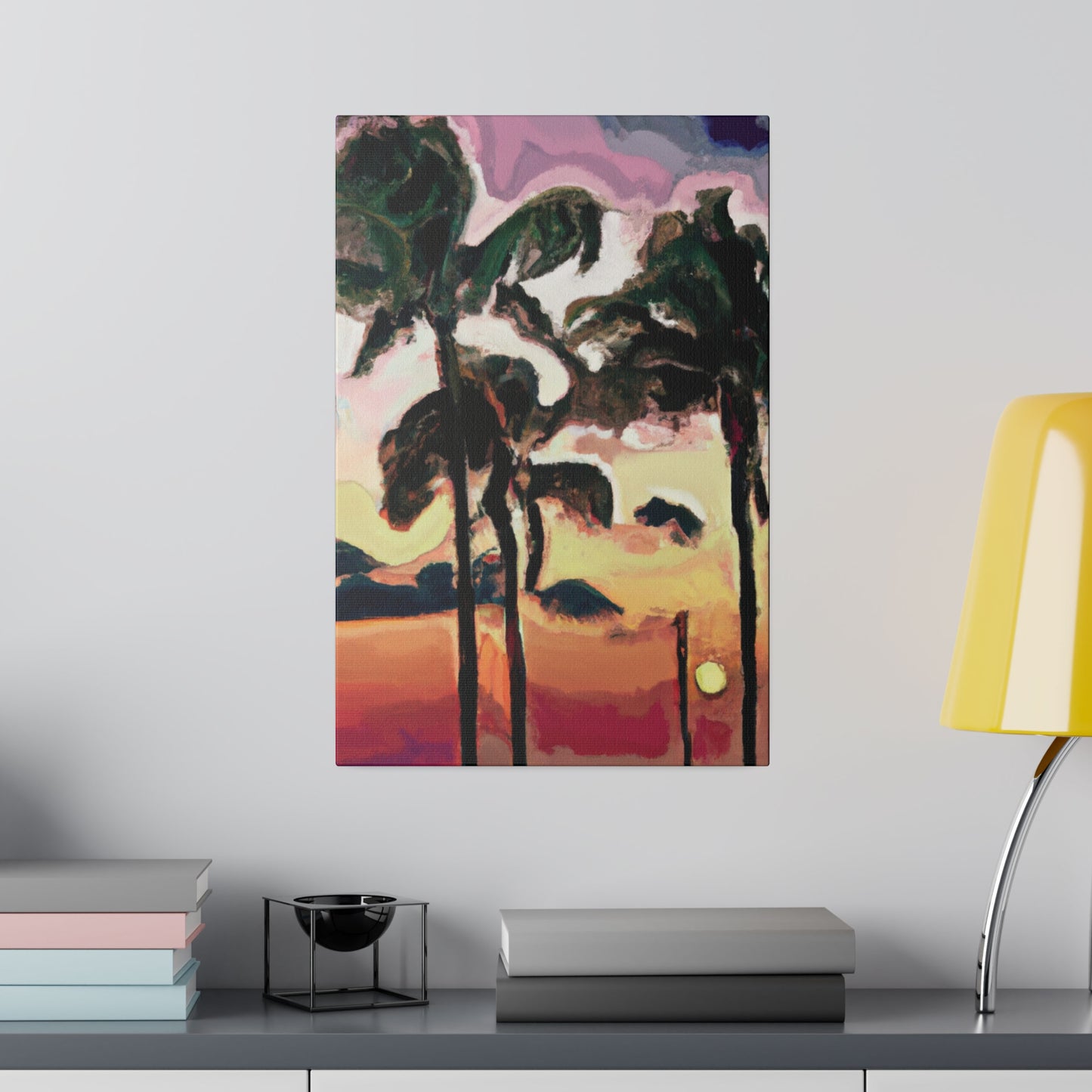 8274F - Miami Beach Sunset Painting Print | Miami | Beach | Sunset | Poster | Home Decor | Wall Art | Canvas