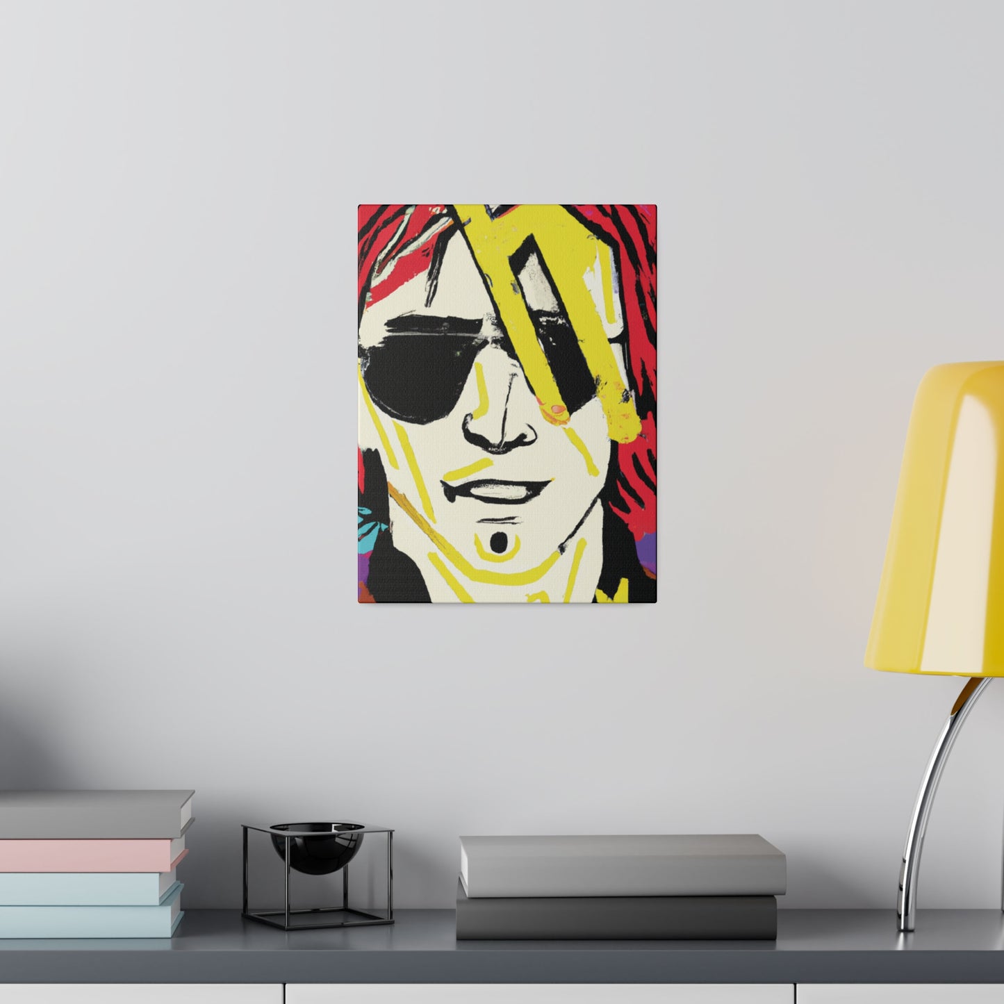 7106Z - Rockstar Painting Print | Face | Abstract | Poster | Home Decor | Wall Art | Music Art | Canvas