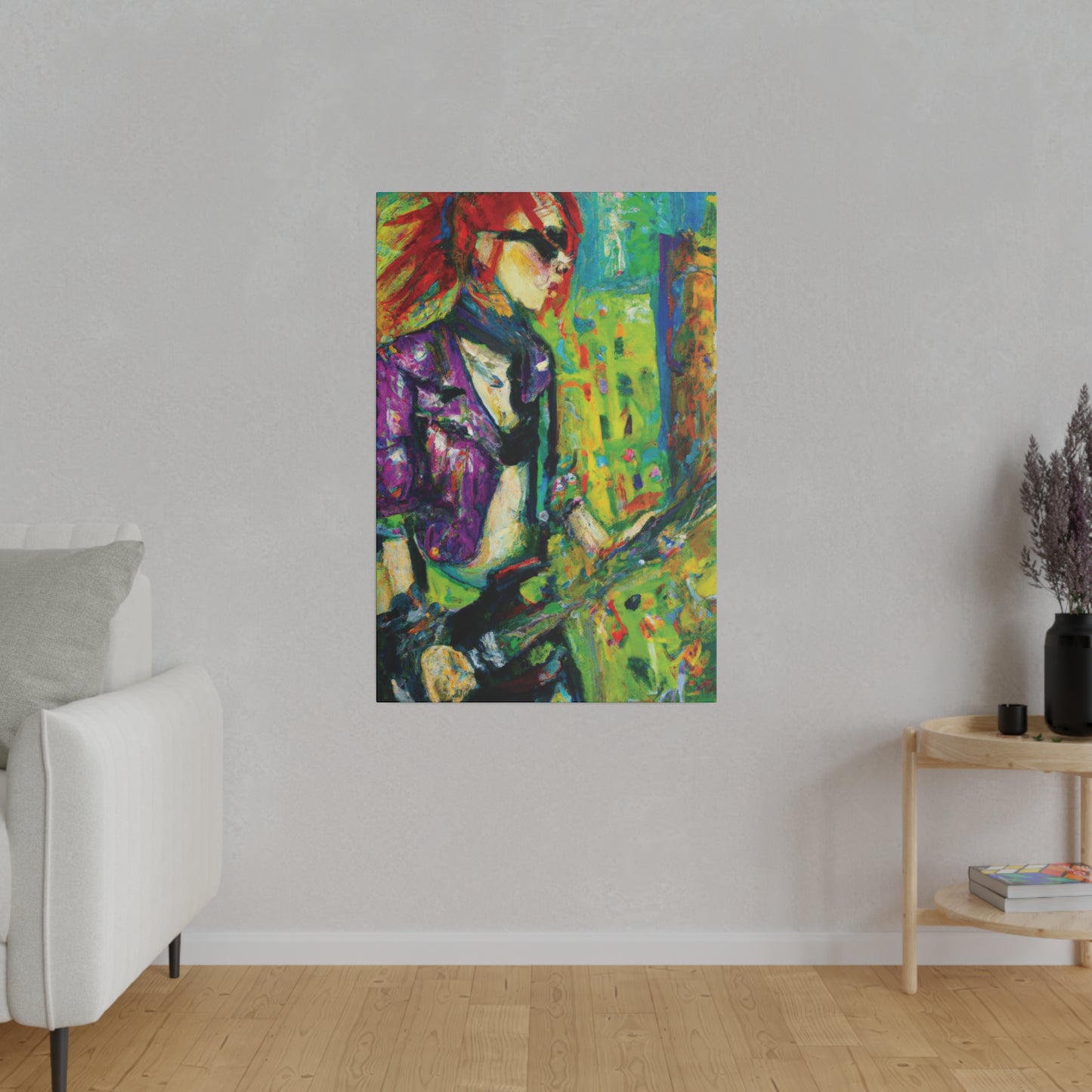 6657U - Rockstar Oil Painting Style Print | Poster | Home Decor | Wall Art | Music Art | Canvas