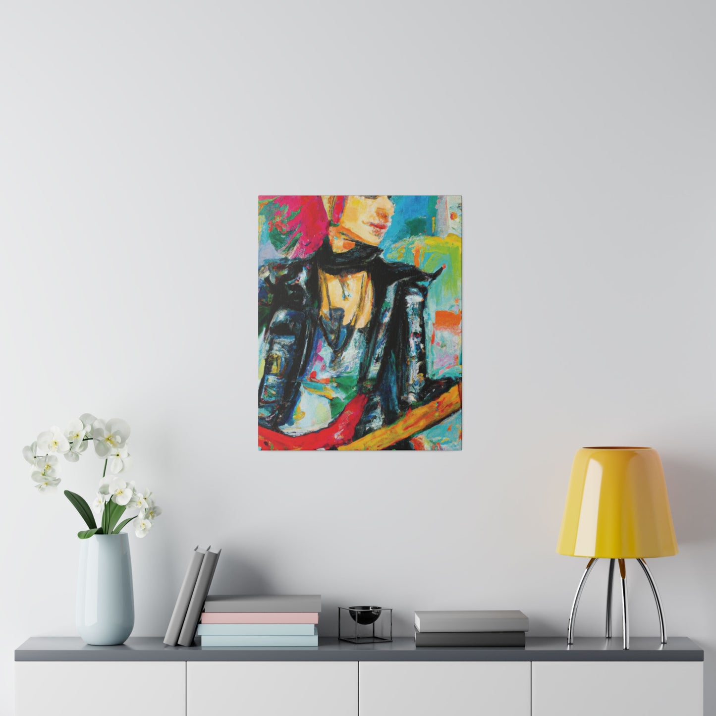 9554L - Rockstar Oil Painting Style Print | Poster | Home Decor | Wall Art | Music Art | Canvas