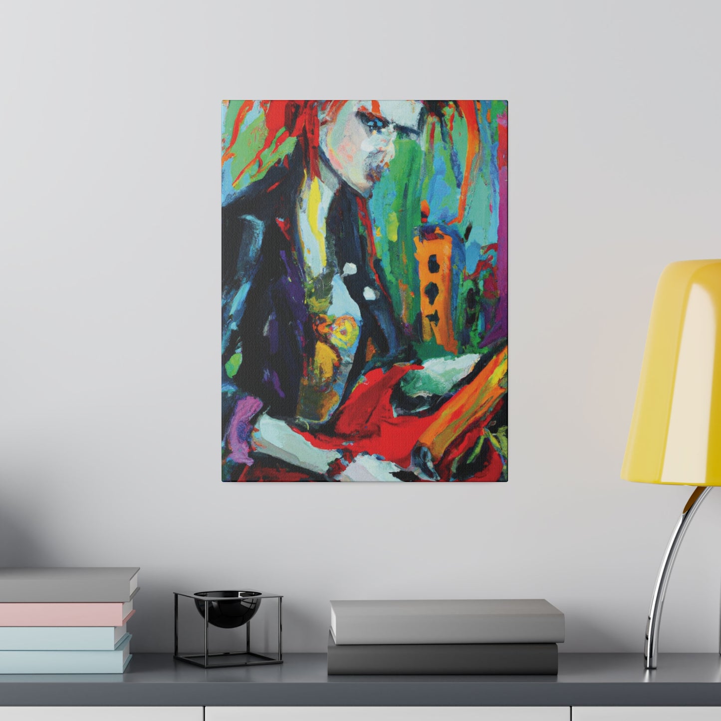 5857Q - Rockstar Oil Painting Style Print | Poster | Home Decor | Wall Art | Music Art | Canvas