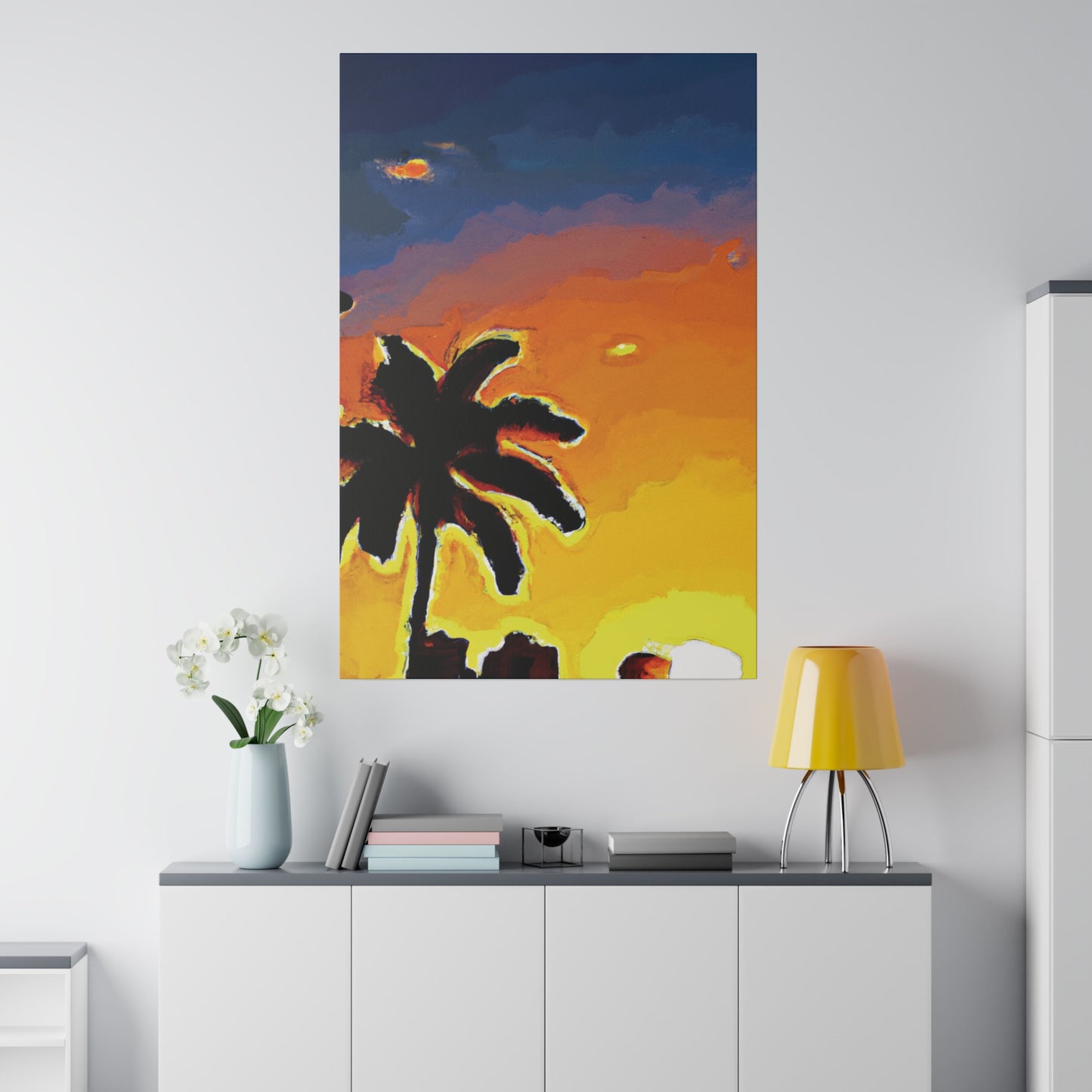 8720W - Miami Beach Sunset Painting Print | Miami | Beach | Sunset | Poster | Home Decor | Wall Art | Canvas