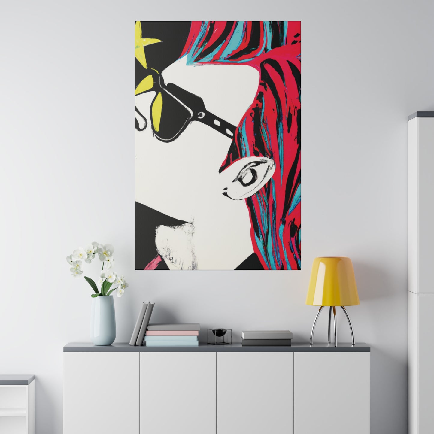 6865F - Rockstar Painting Print | Face | Abstract | Poster | Home Decor | Wall Art | Music Art | Canvas