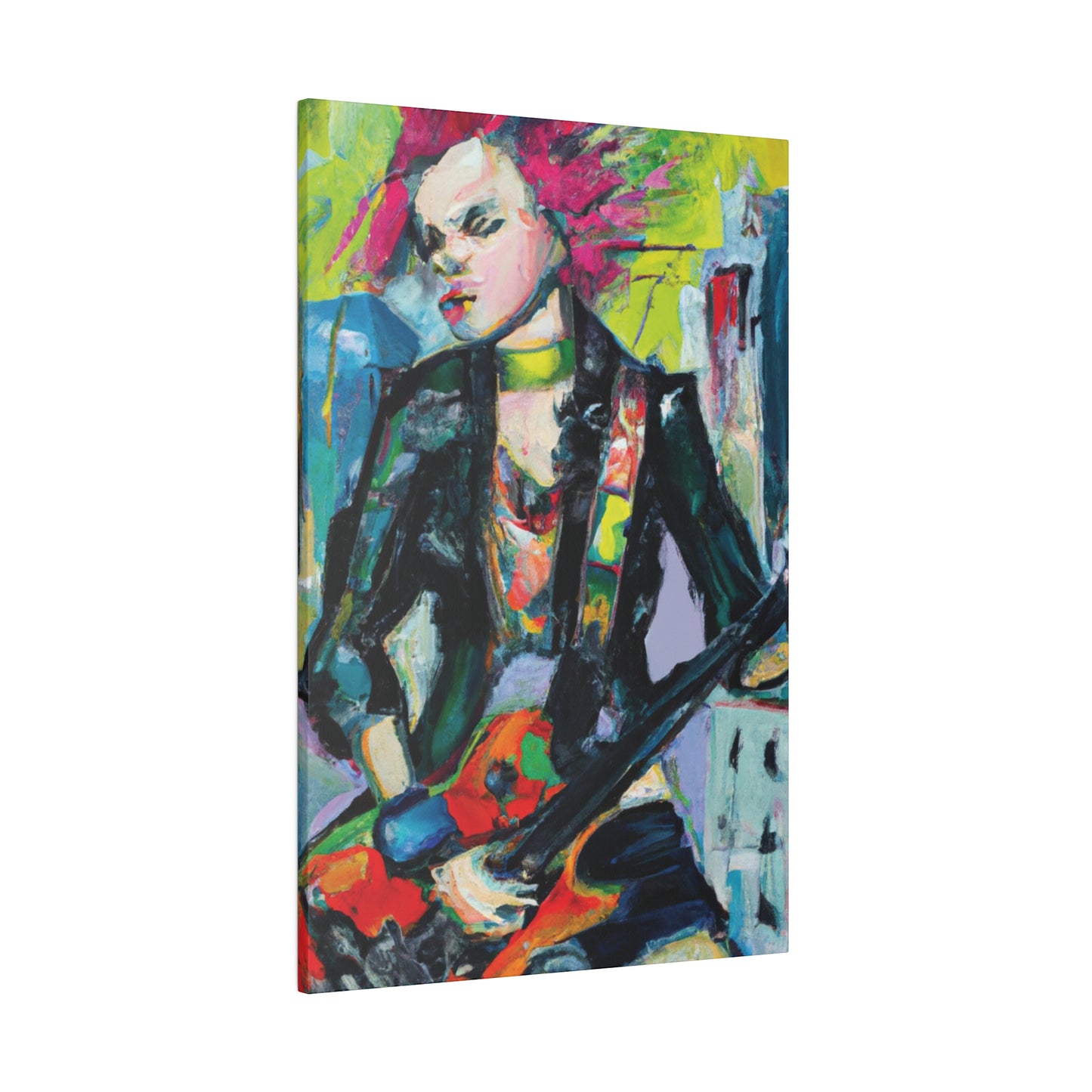 7258Y - Rockstar Oil Painting Style Print | Poster | Home Decor | Wall Art | Music Art | Canvas