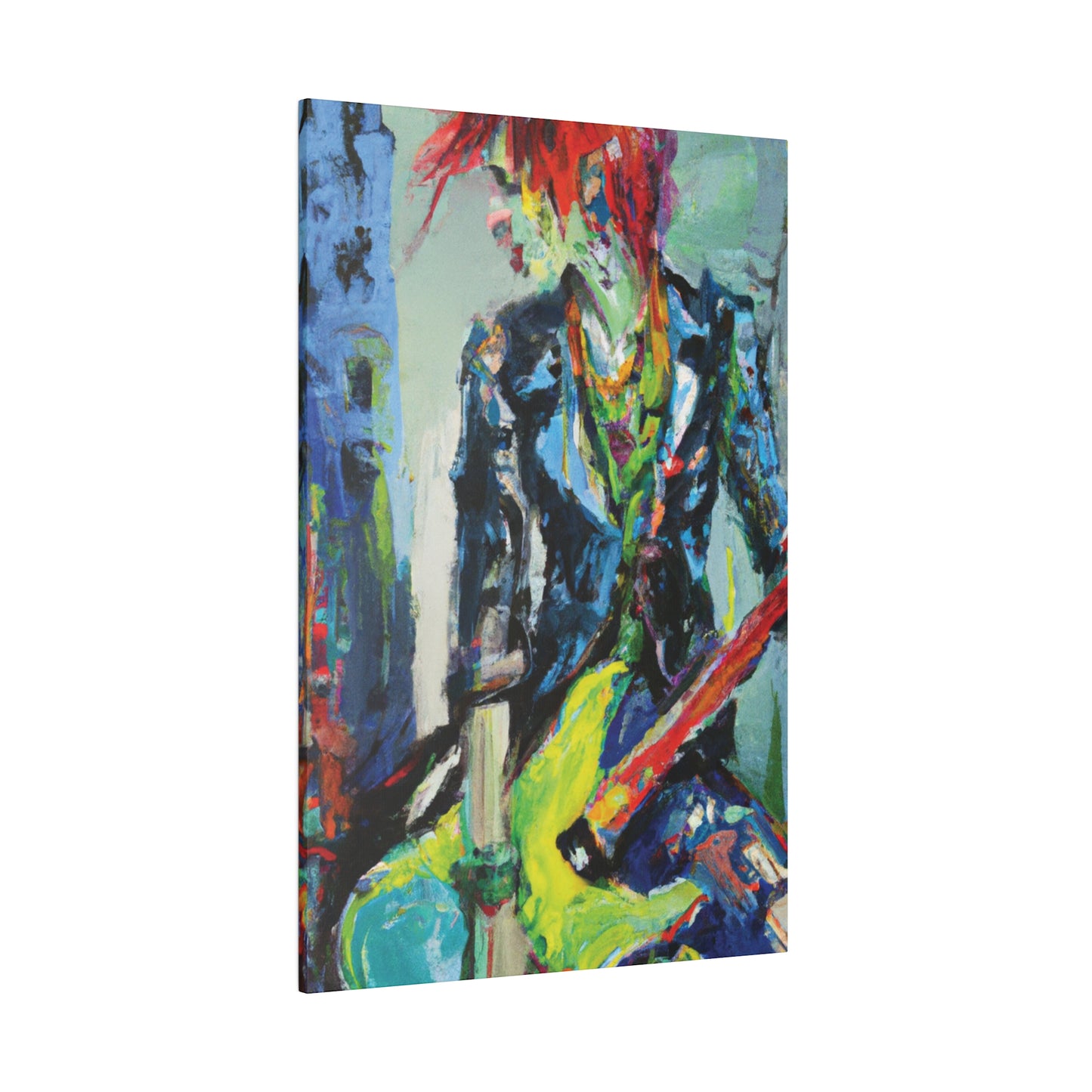 5111Y - Rockstar Oil Painting Style Print | Poster | Home Decor | Wall Art | Music Art | Canvas
