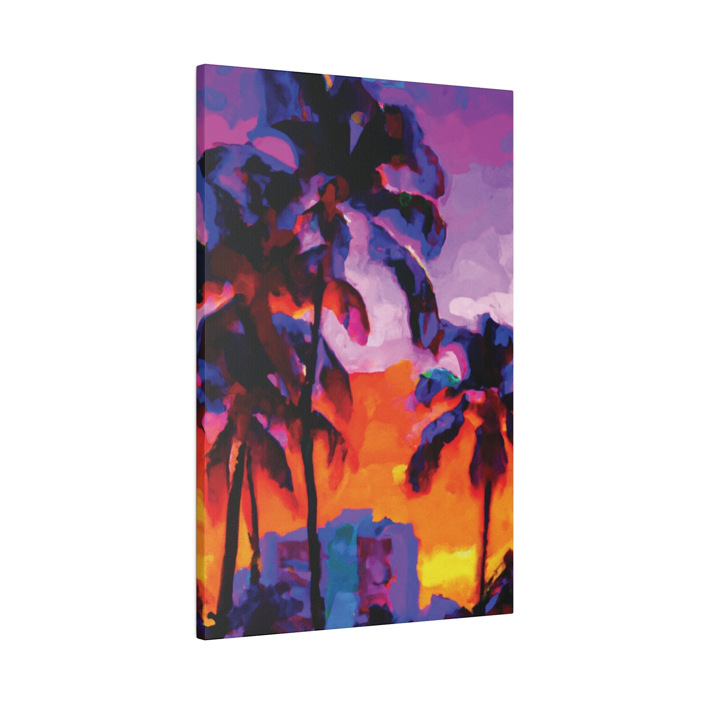 313J - Miami Beach Sunset Painting Print | Miami | Beach | Sunset | Poster | Home Decor | Wall Art | Canvas