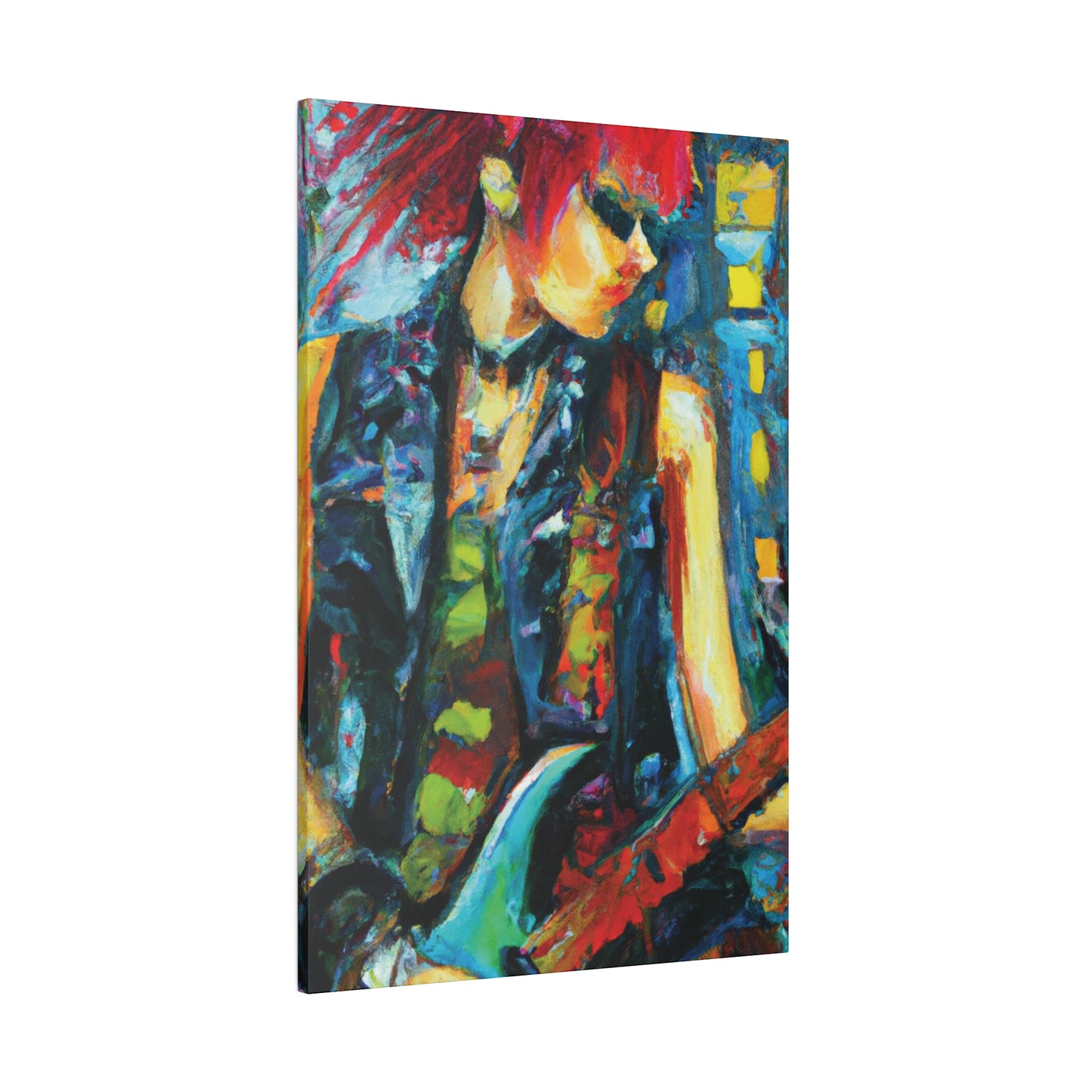 8541R - Rockstar Oil Painting Style Print | Poster | Home Decor | Wall Art | Music Art | Canvas