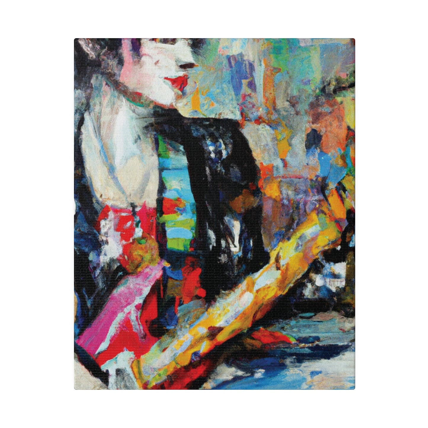 8162K - Rockstar Oil Painting Style Print | Poster | Home Decor | Wall Art | Music Art | Canvas